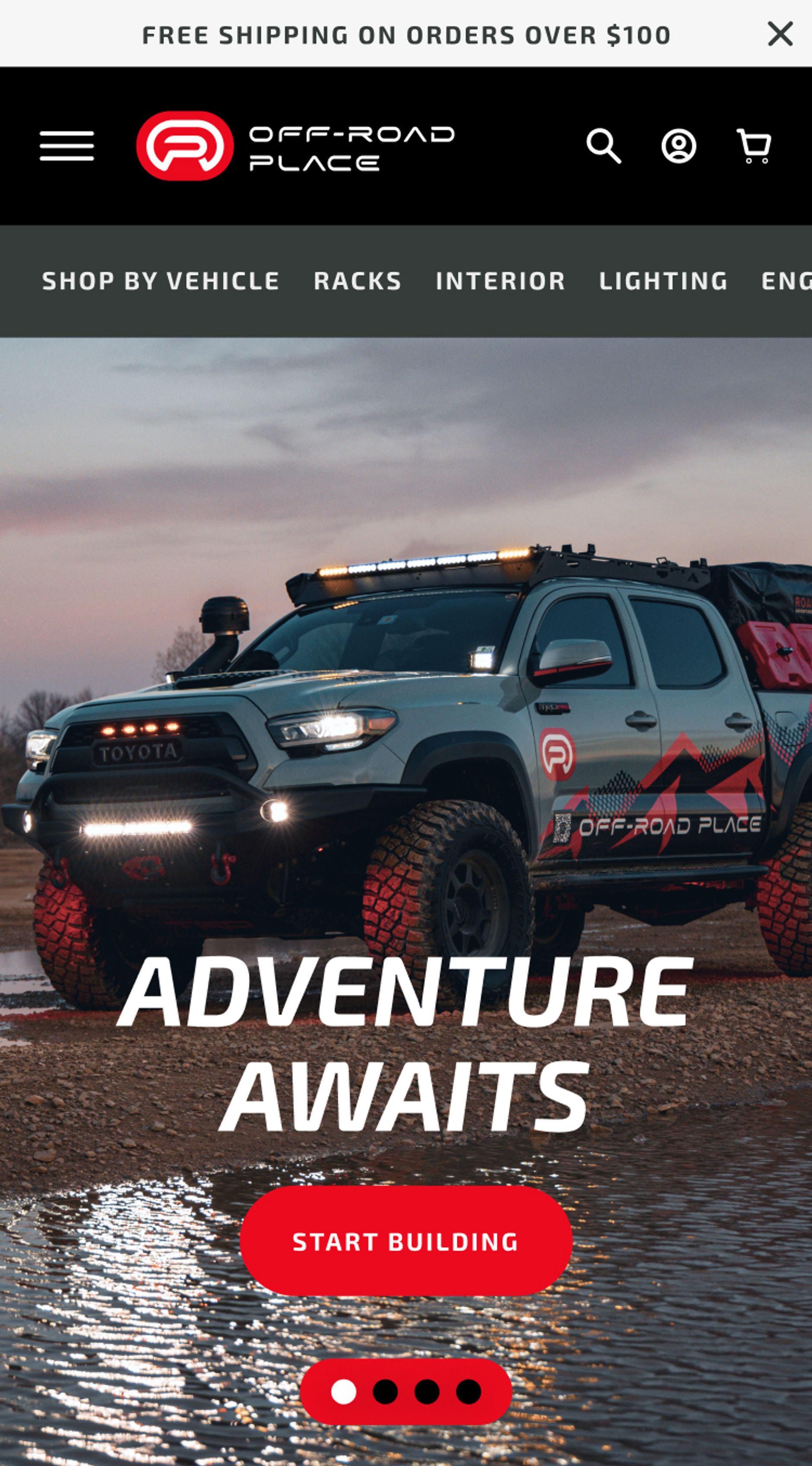Off Road homepage