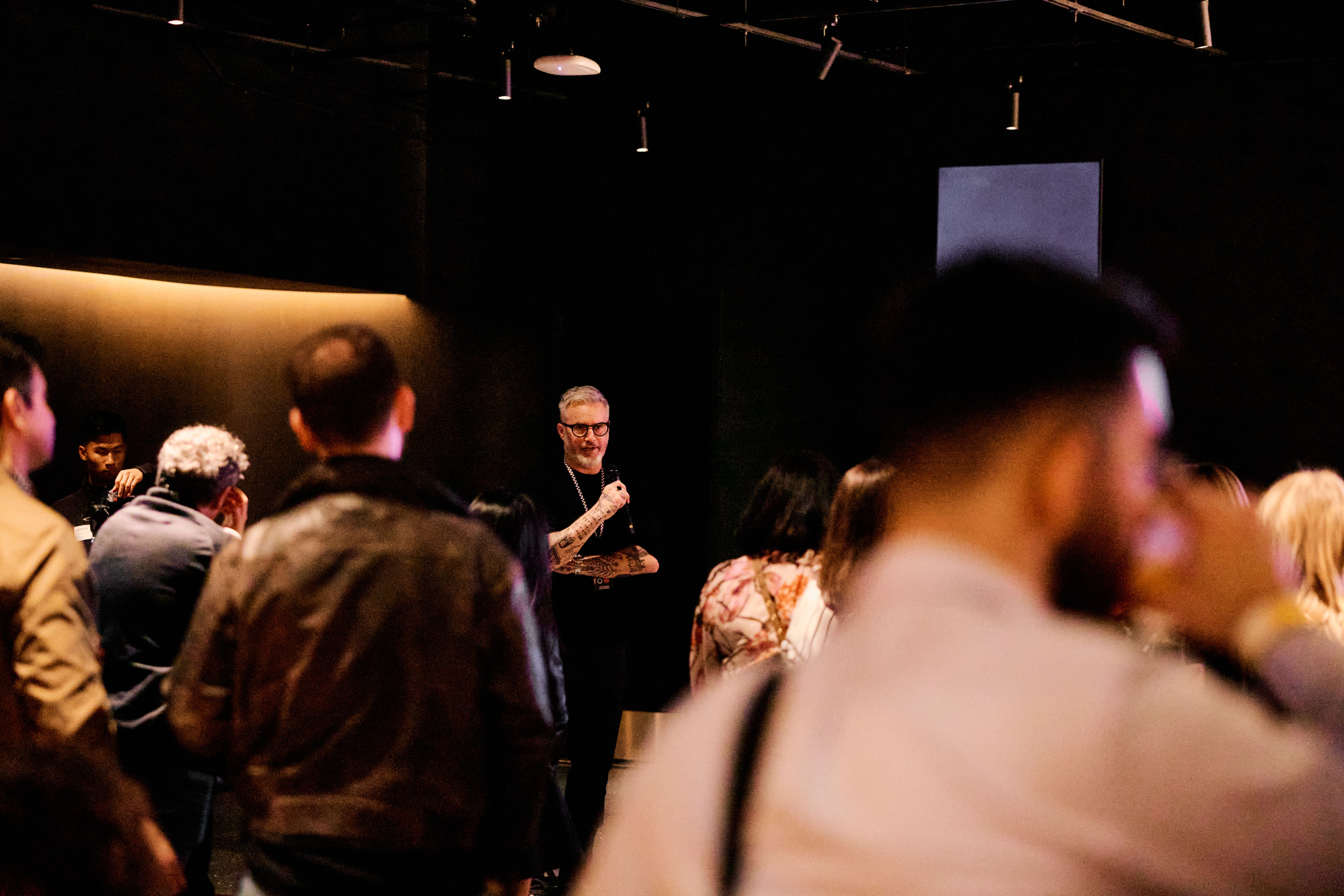 Marko giving a speech