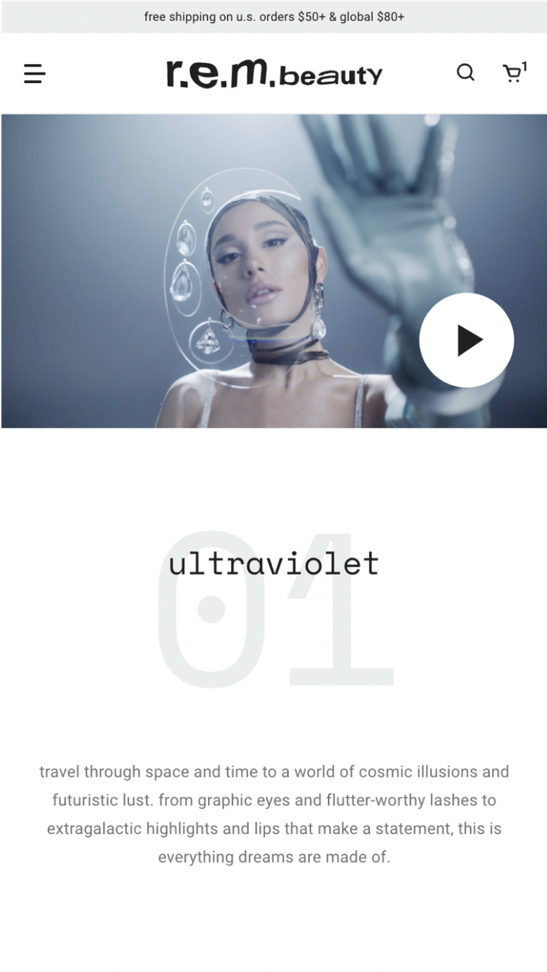 Mobile screenshot of r.e.m.'s Ultraviolet collection page