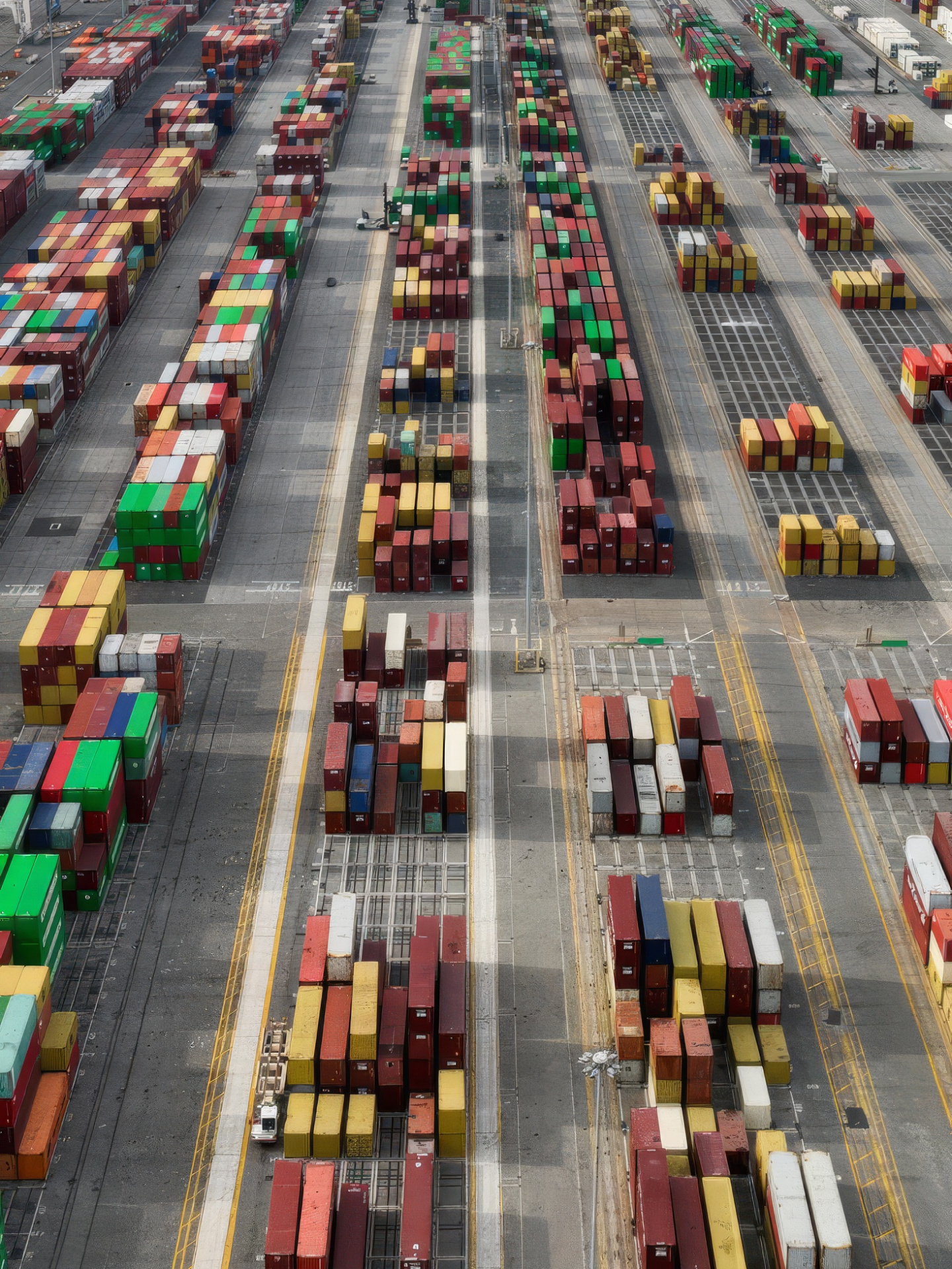 Shipping container yard