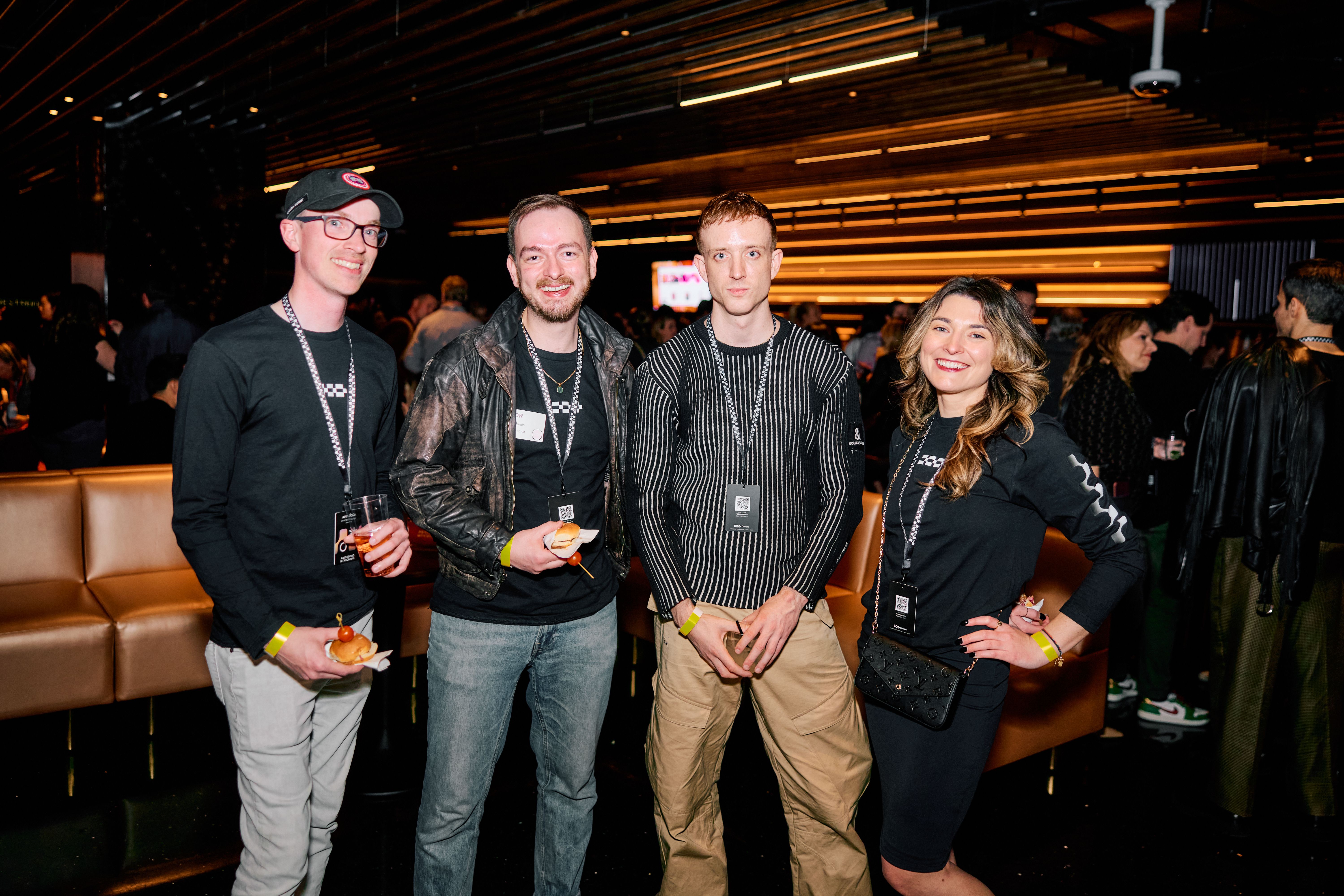 Guests enjoying the event in the Theory Lounge of the Las Vegas Sphere
