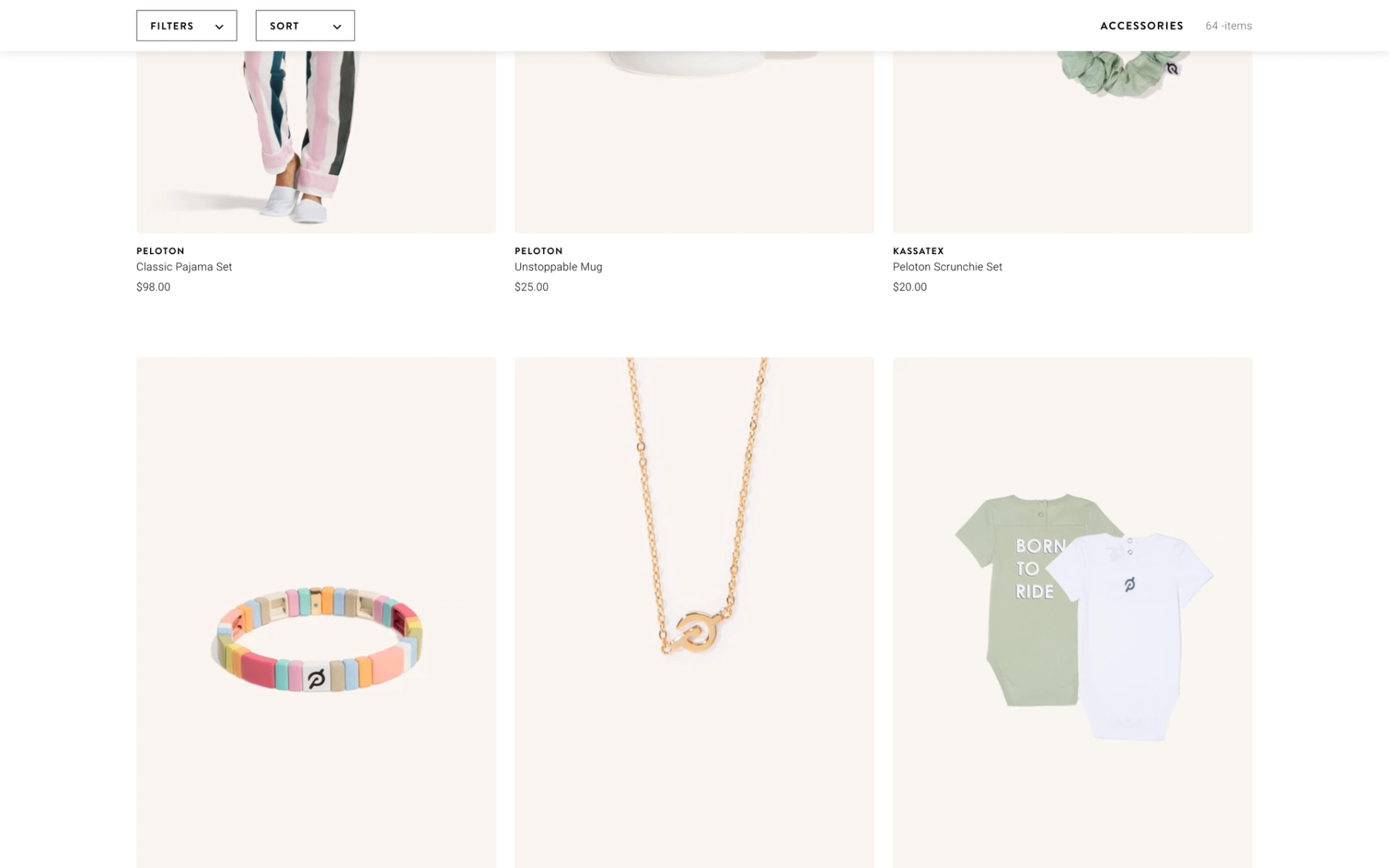 Desktop screenshot of Peloton Apparel's PLP 