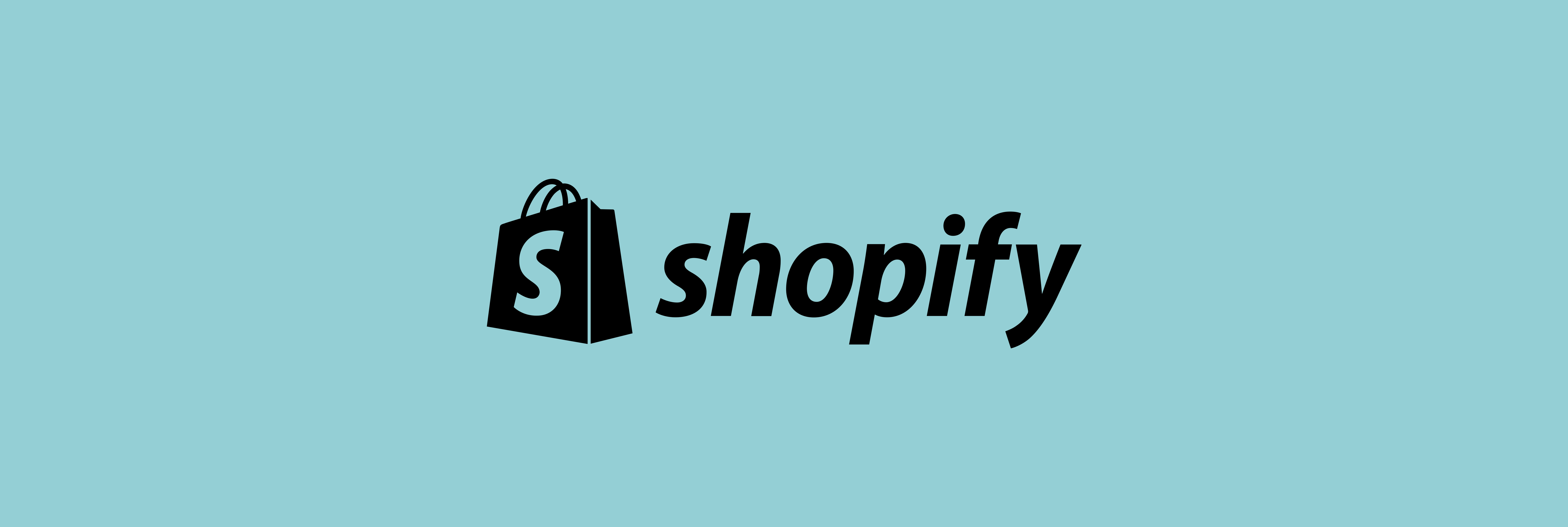 Shopify logo on a blue background