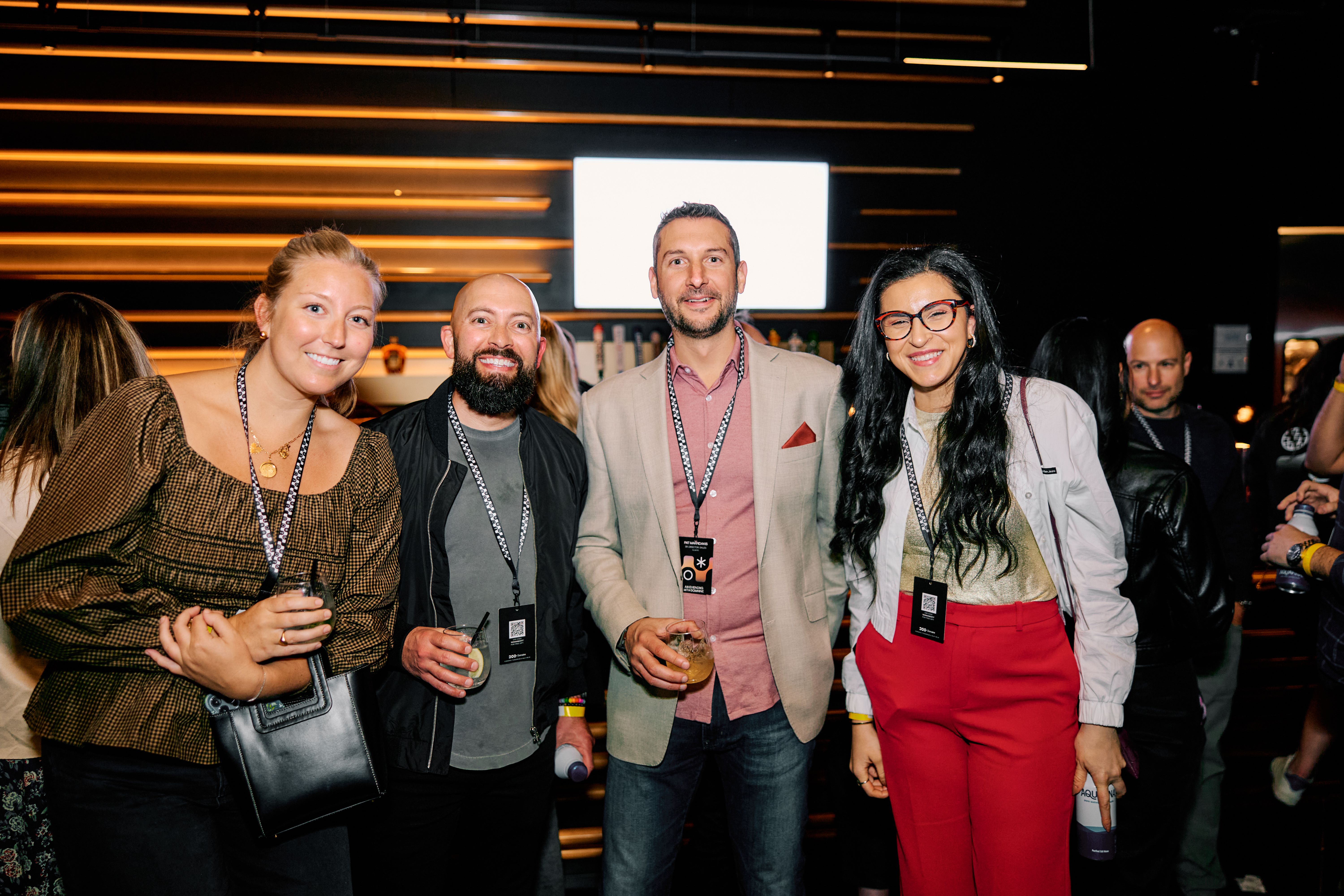 Guests enjoying the event in the Theory Lounge of the Las Vegas Sphere