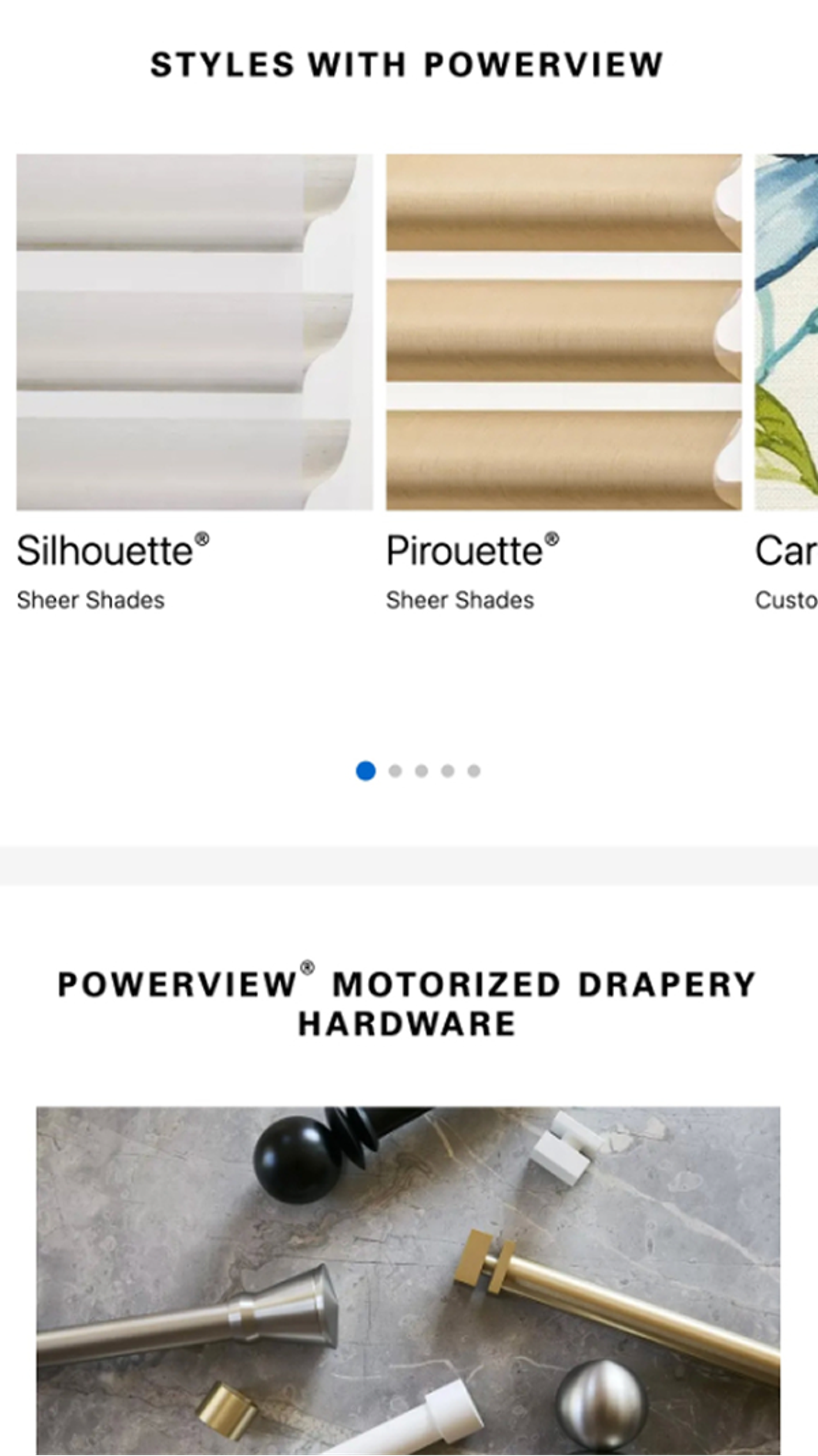 Hunter Douglas shade styles