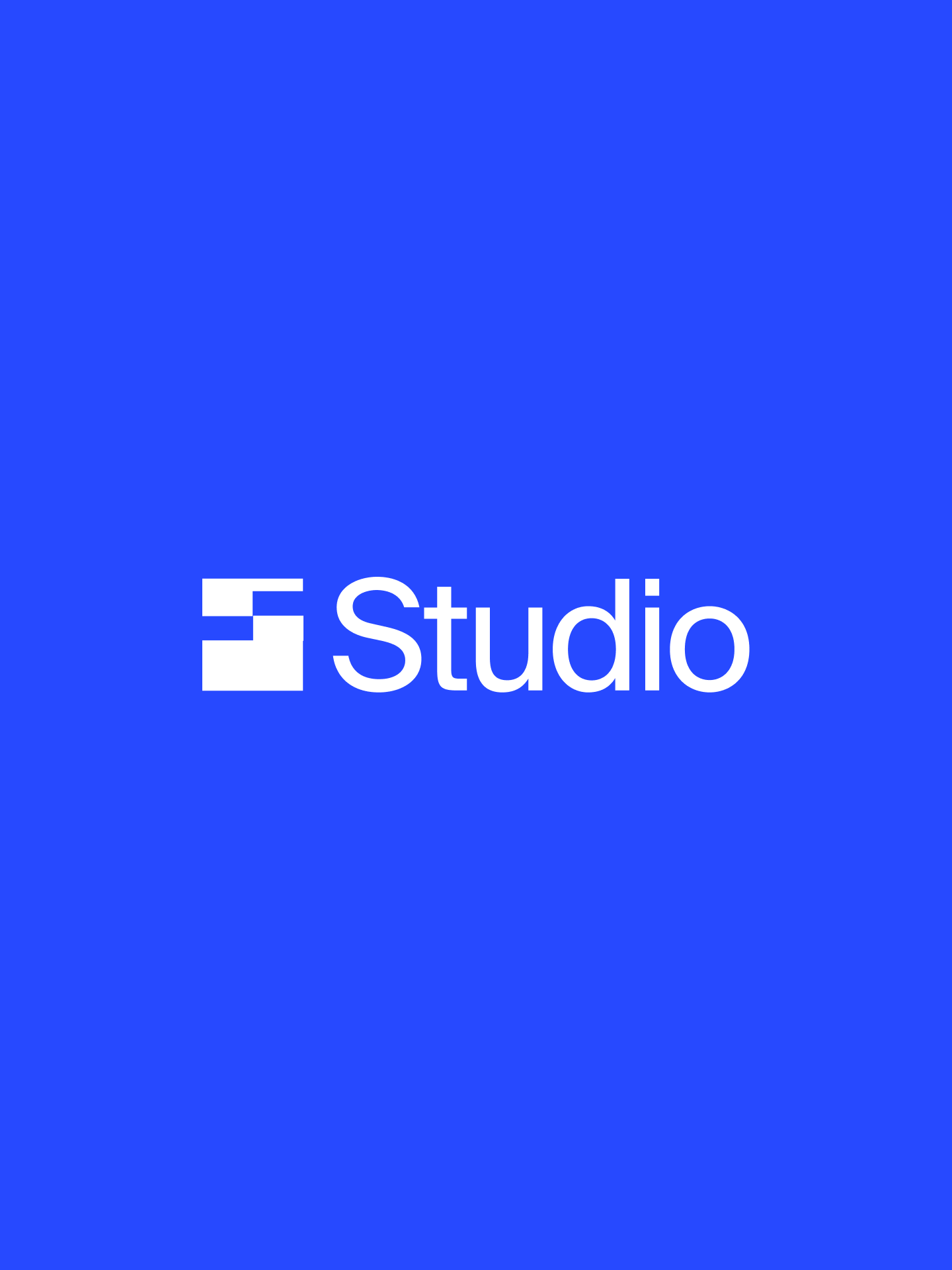 Domaine Studio logo on a blue background