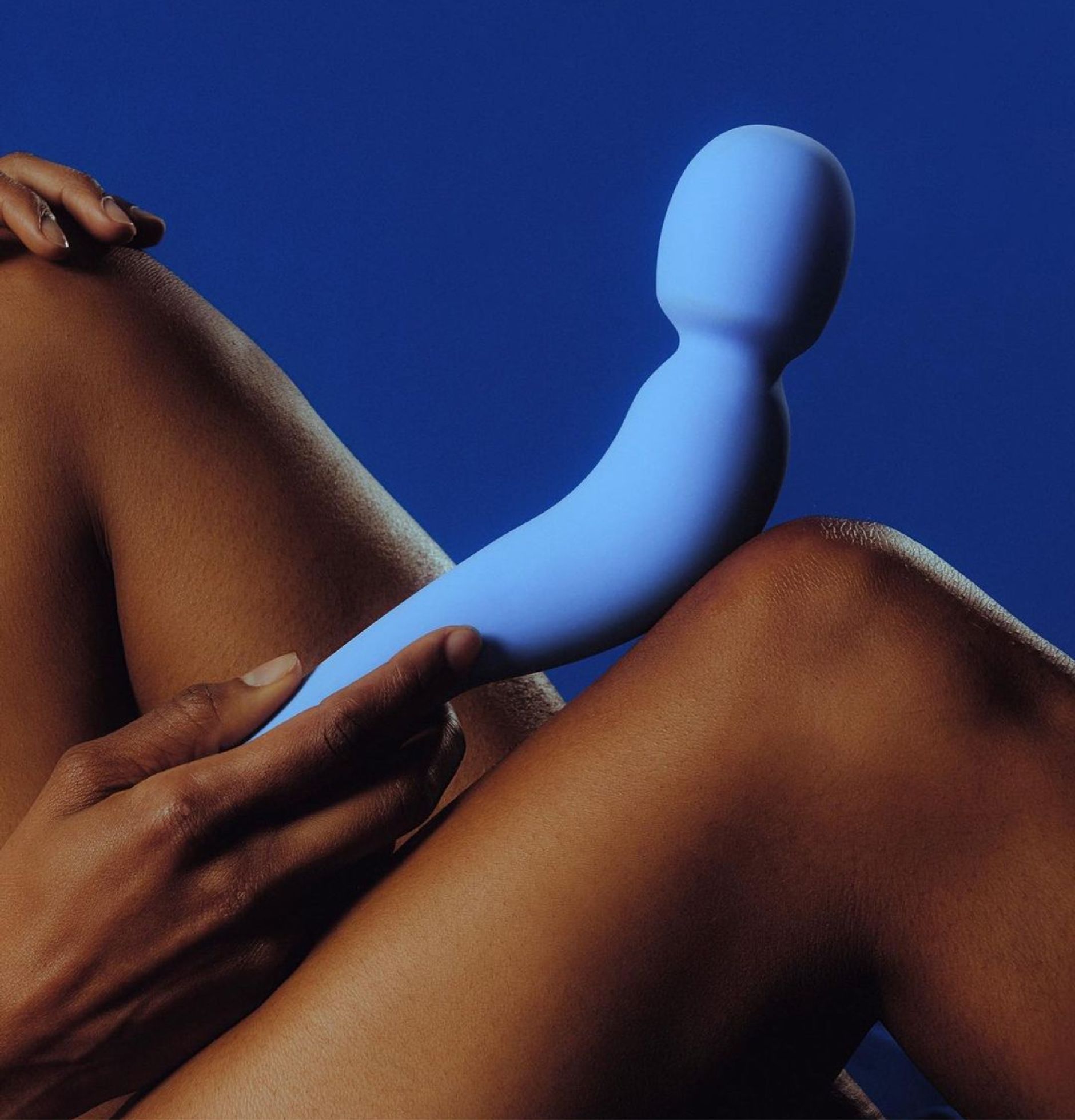 Blue sex toy created for lesbians