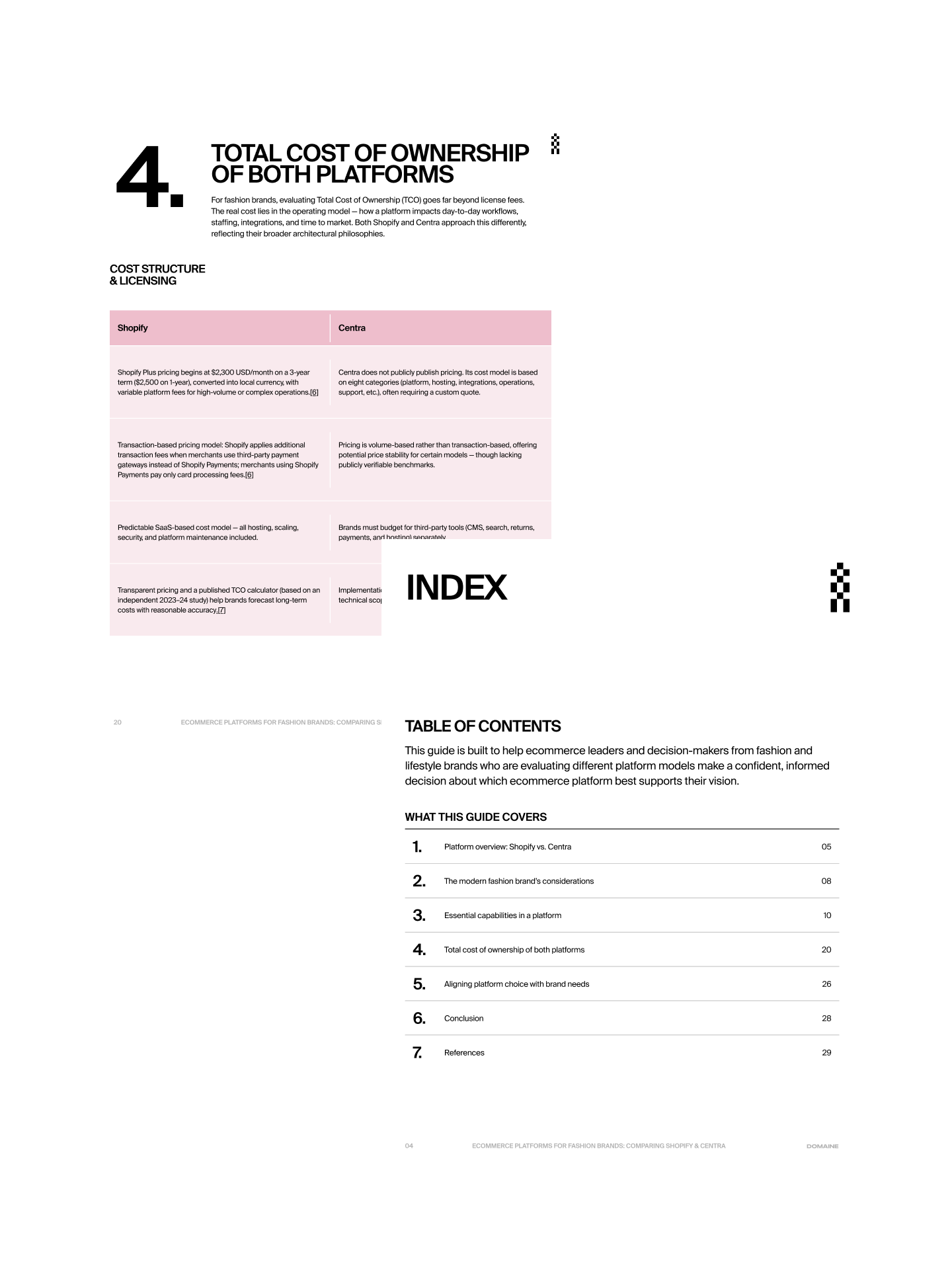 Pages from platform comparison guide