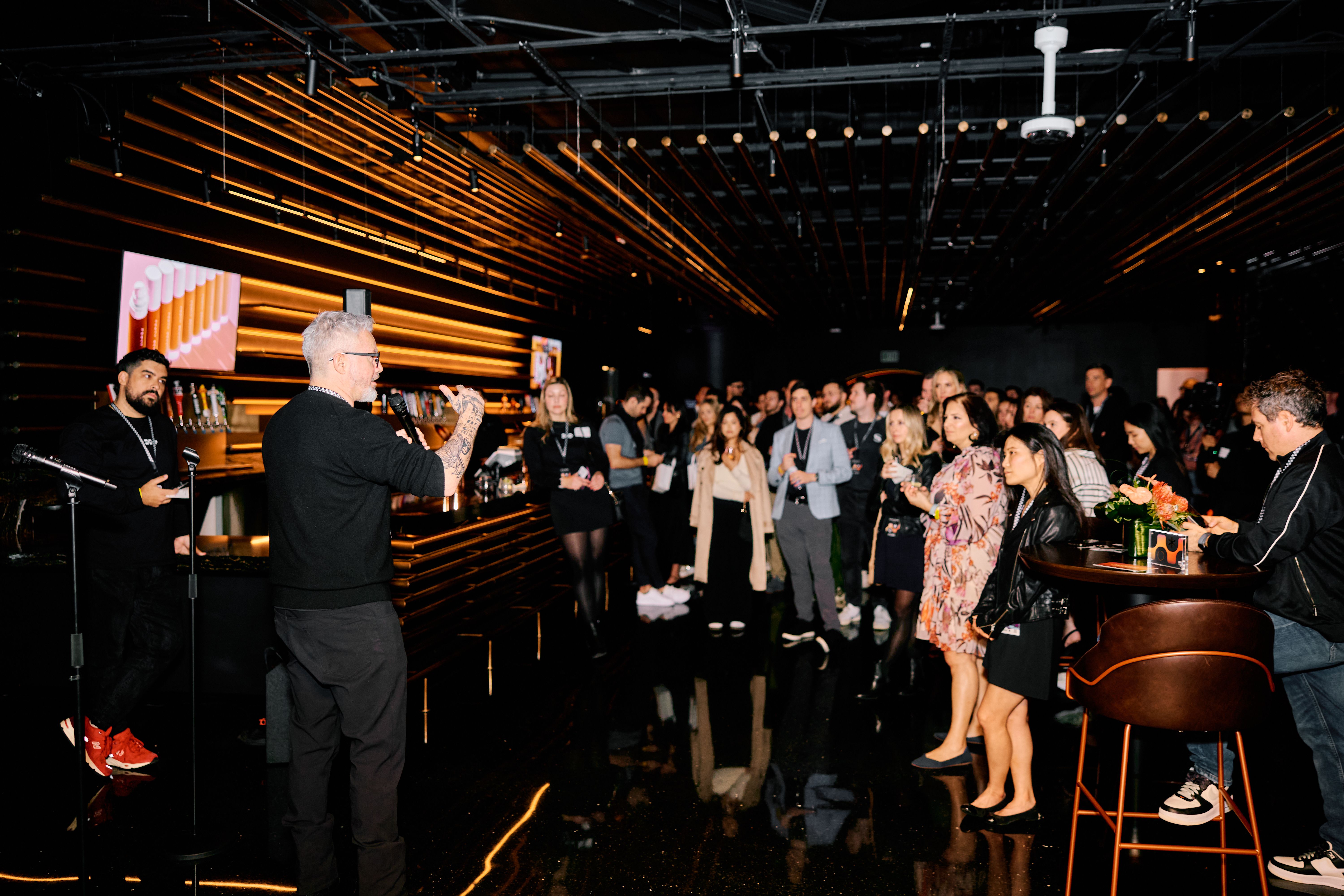 Marko giving a speech to the crowd