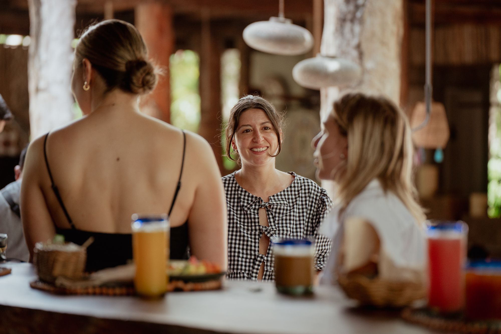 Domaine team members at the resort bar