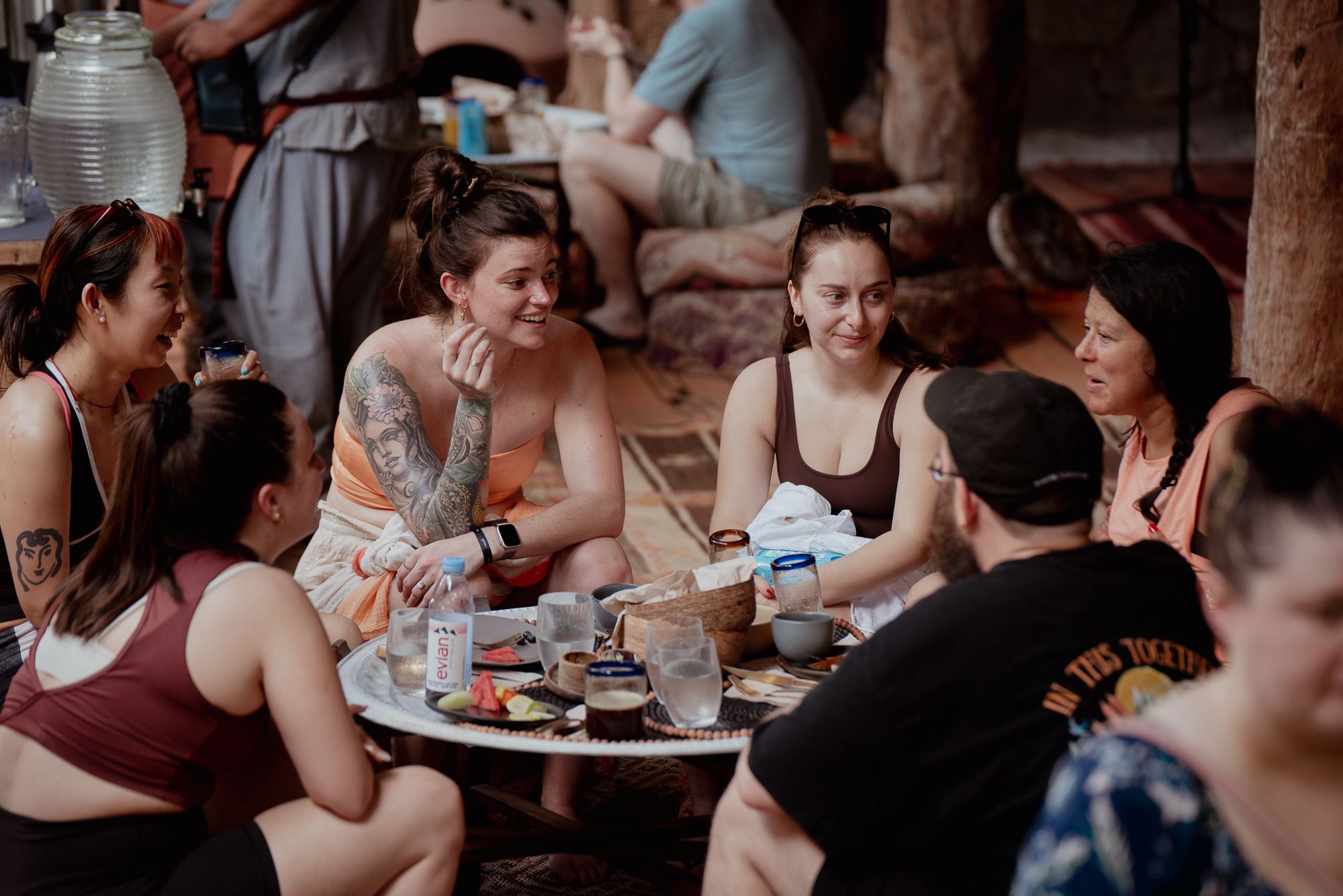 Domaine team members at the resort restaurant