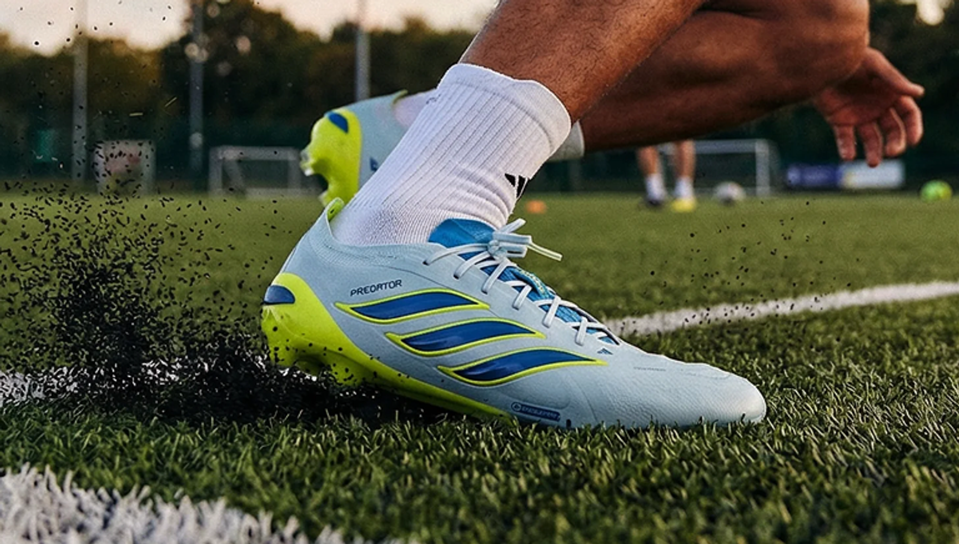 Blue football shoe