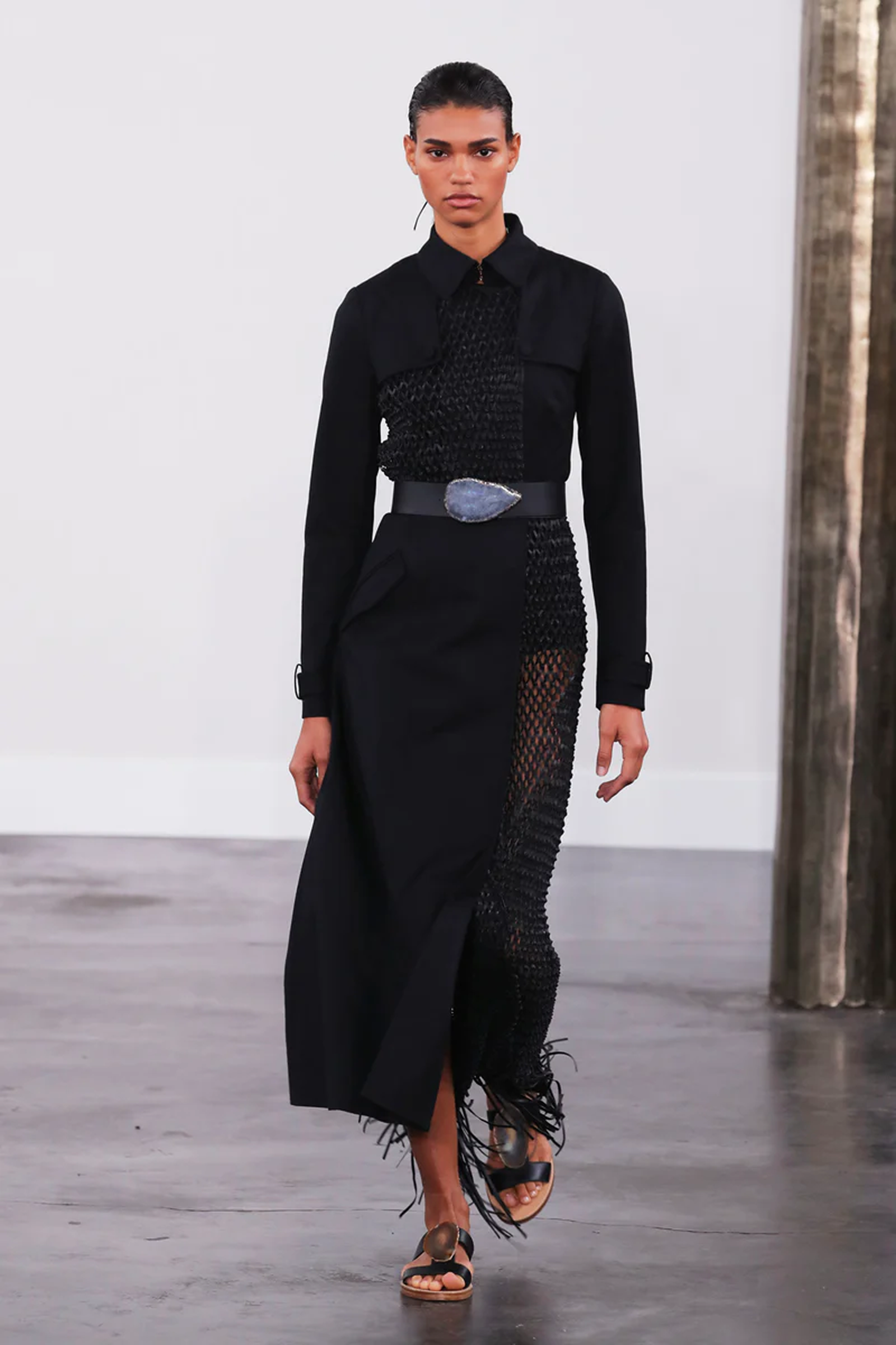 Model walking down the runway 