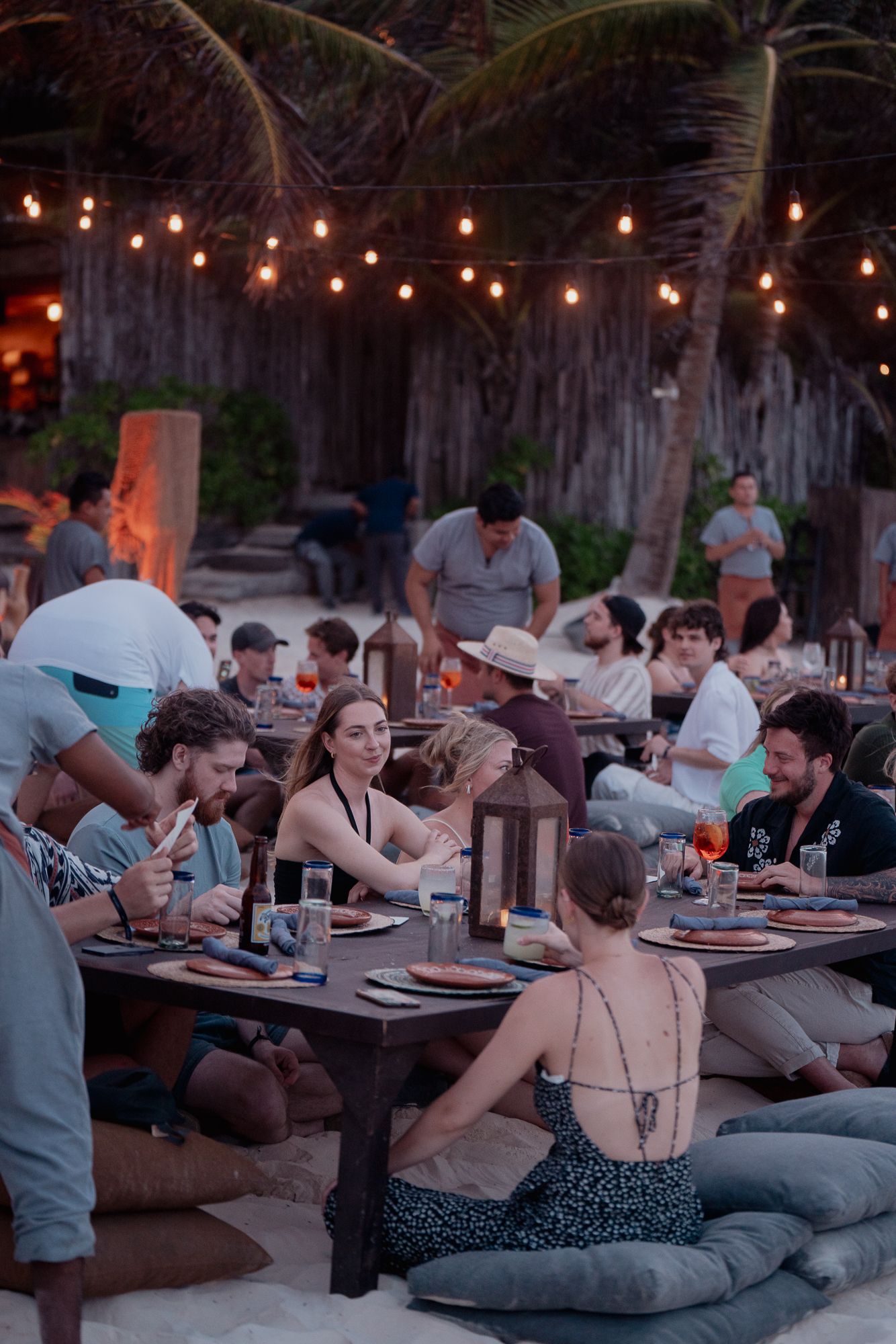 Domaine team members at the resort restaurant