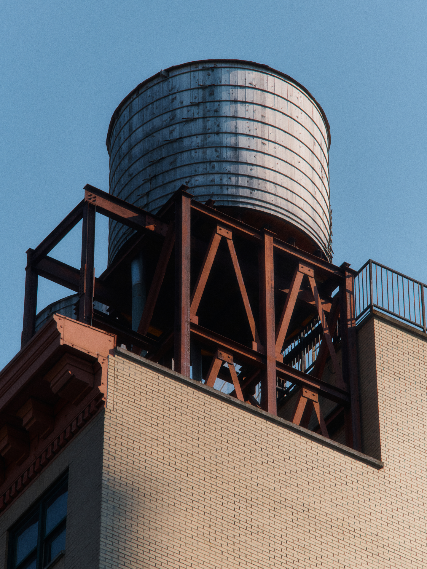 water tower on top of building