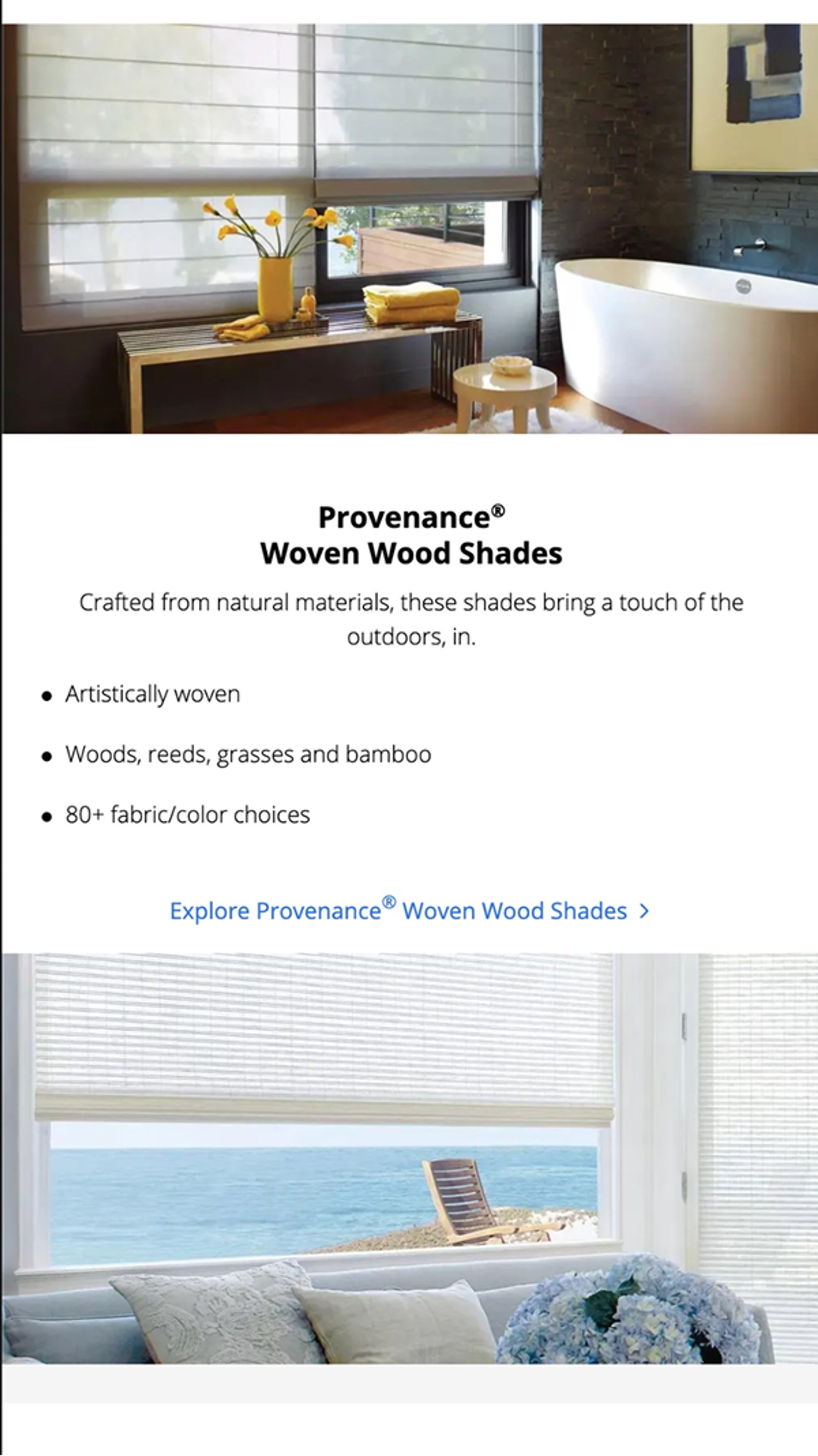 Hunter Douglas materials