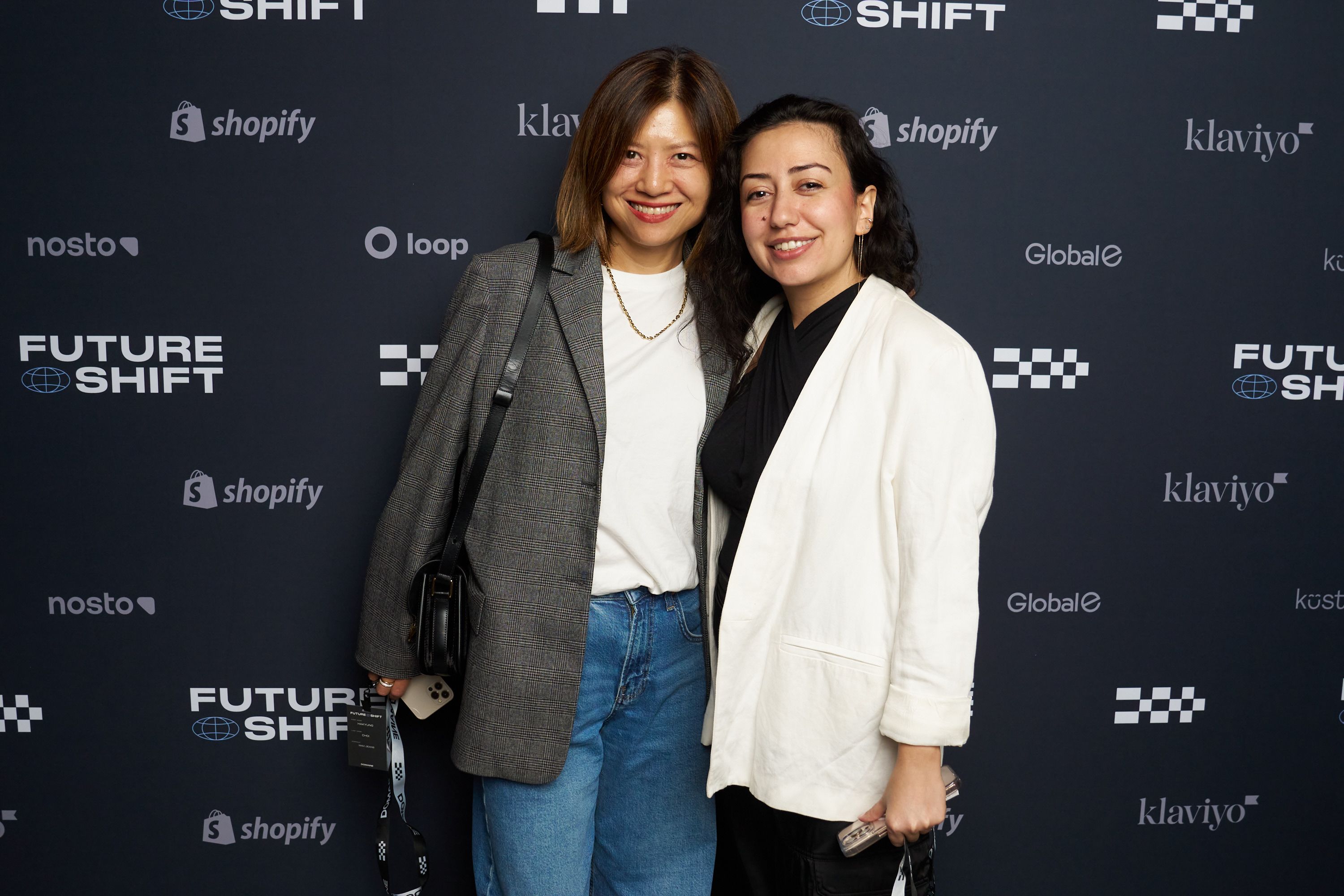 Guests in front of our step & repeat