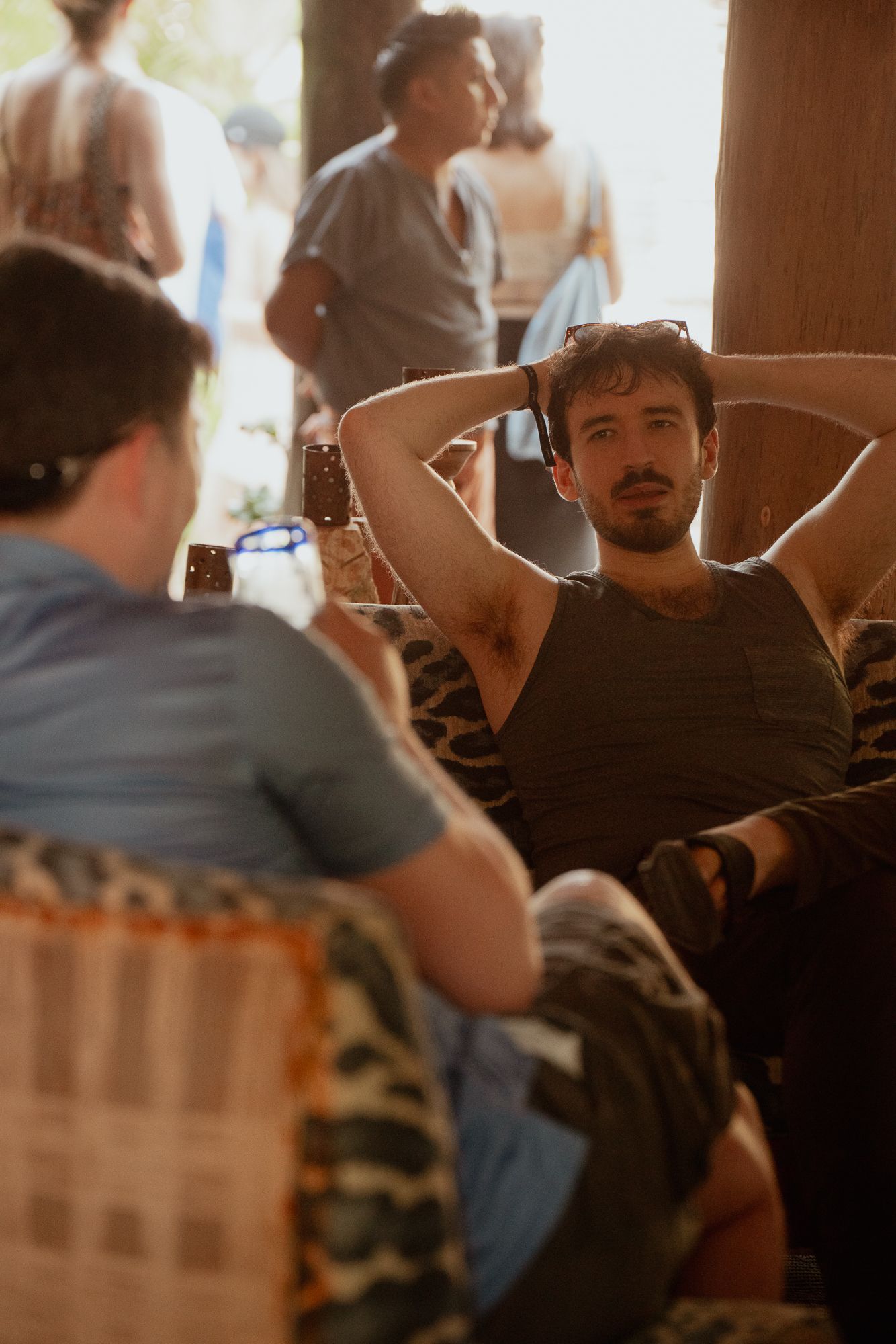 Domaine team at the resort restaurant