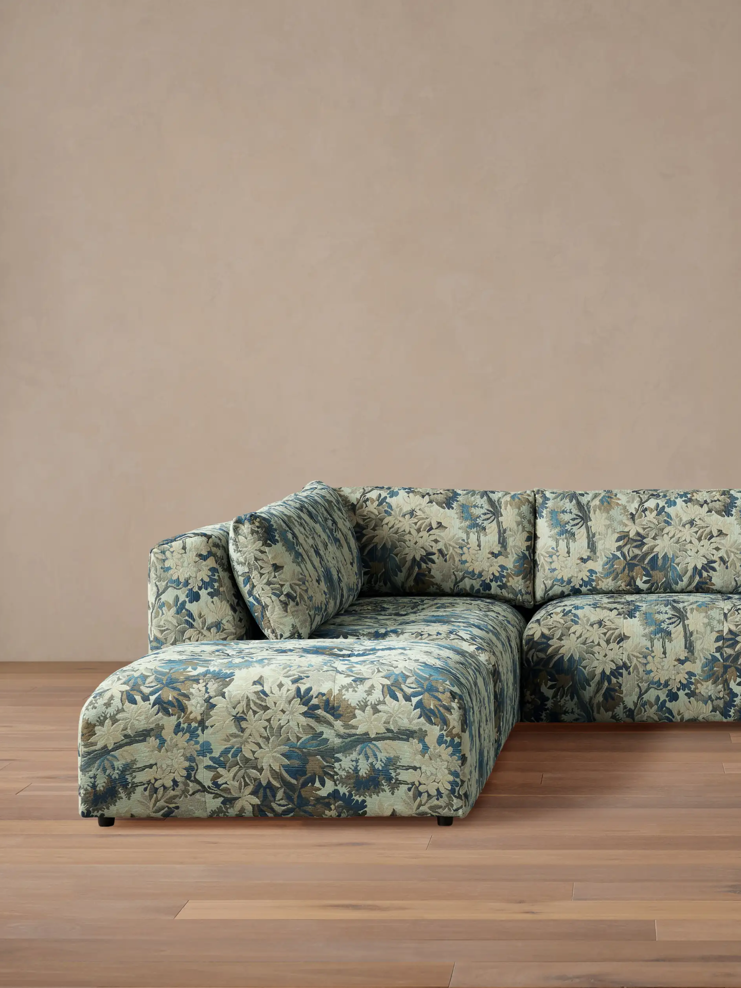 Floral patterned sofa