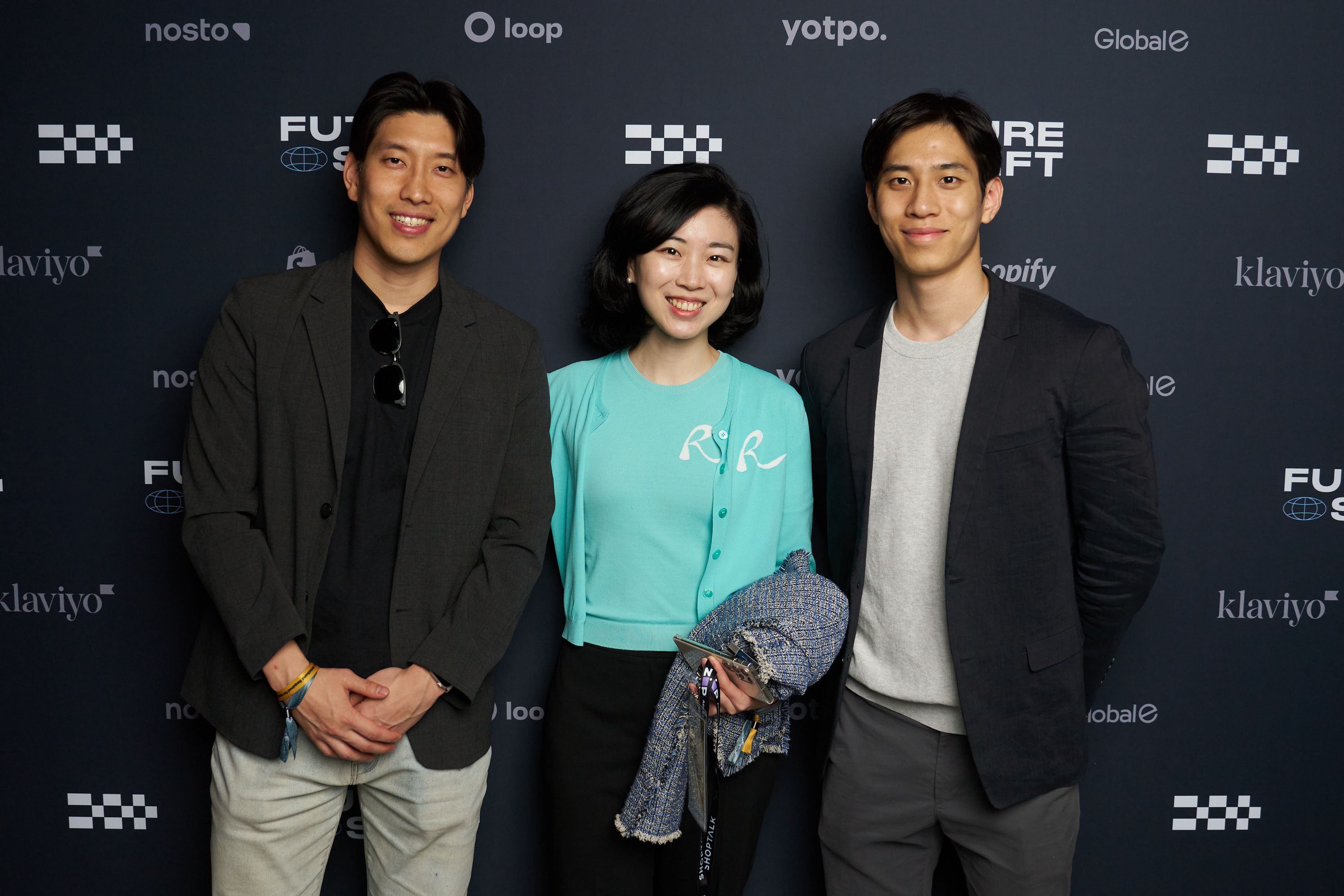 Guests in front of our step & repeat