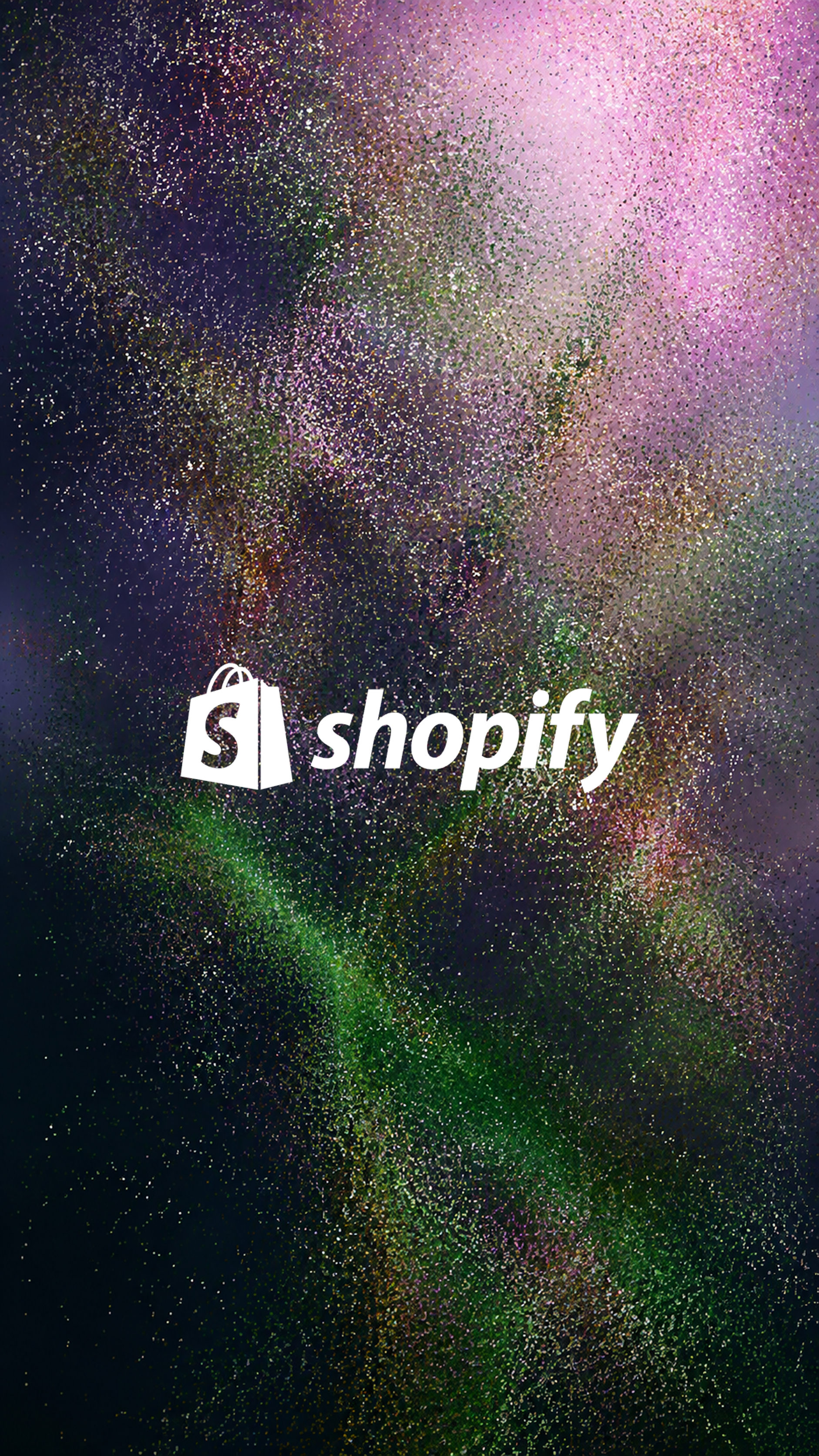 Shopify logo on galaxy background