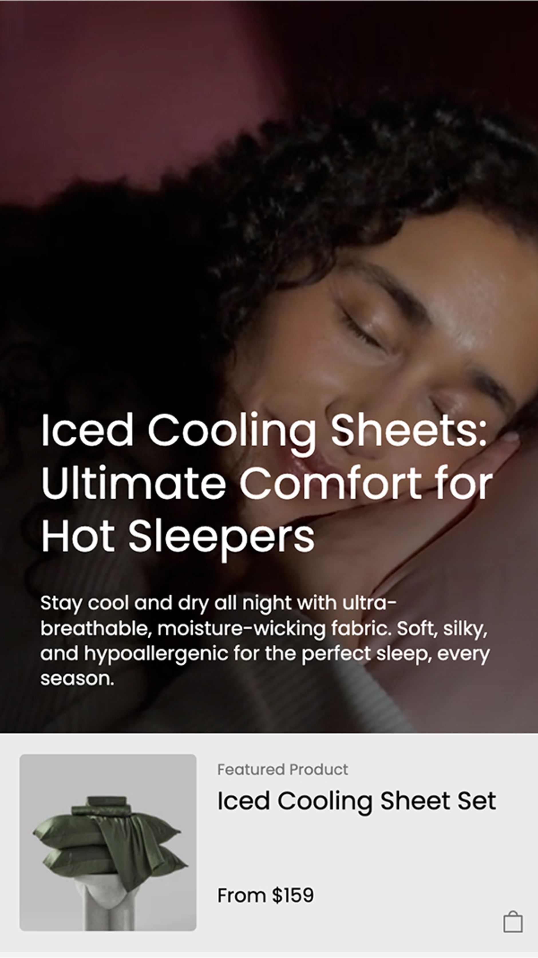 Screenshot of Hush Mobile Homepage