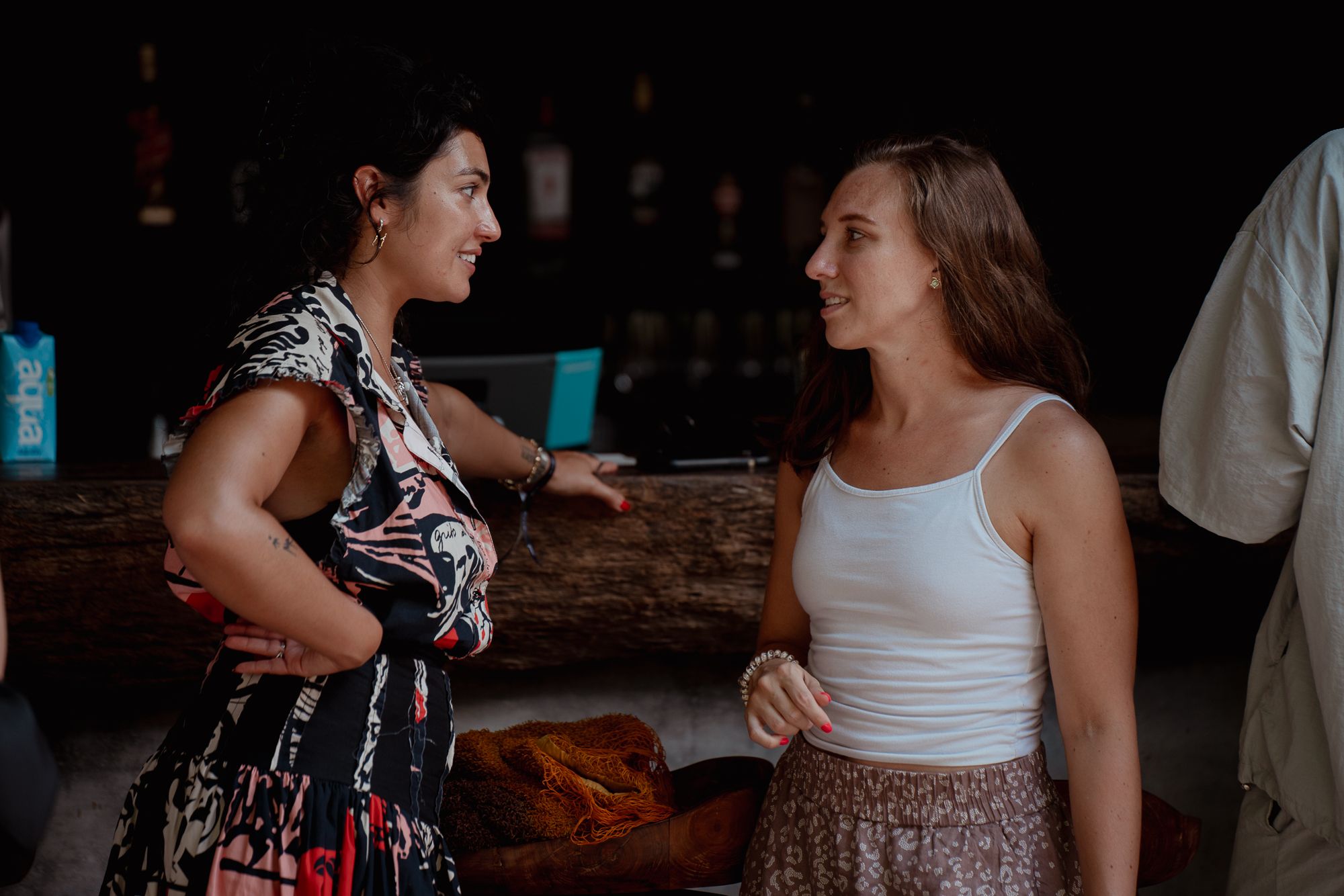 Melody and Shelby at the resort restaurant