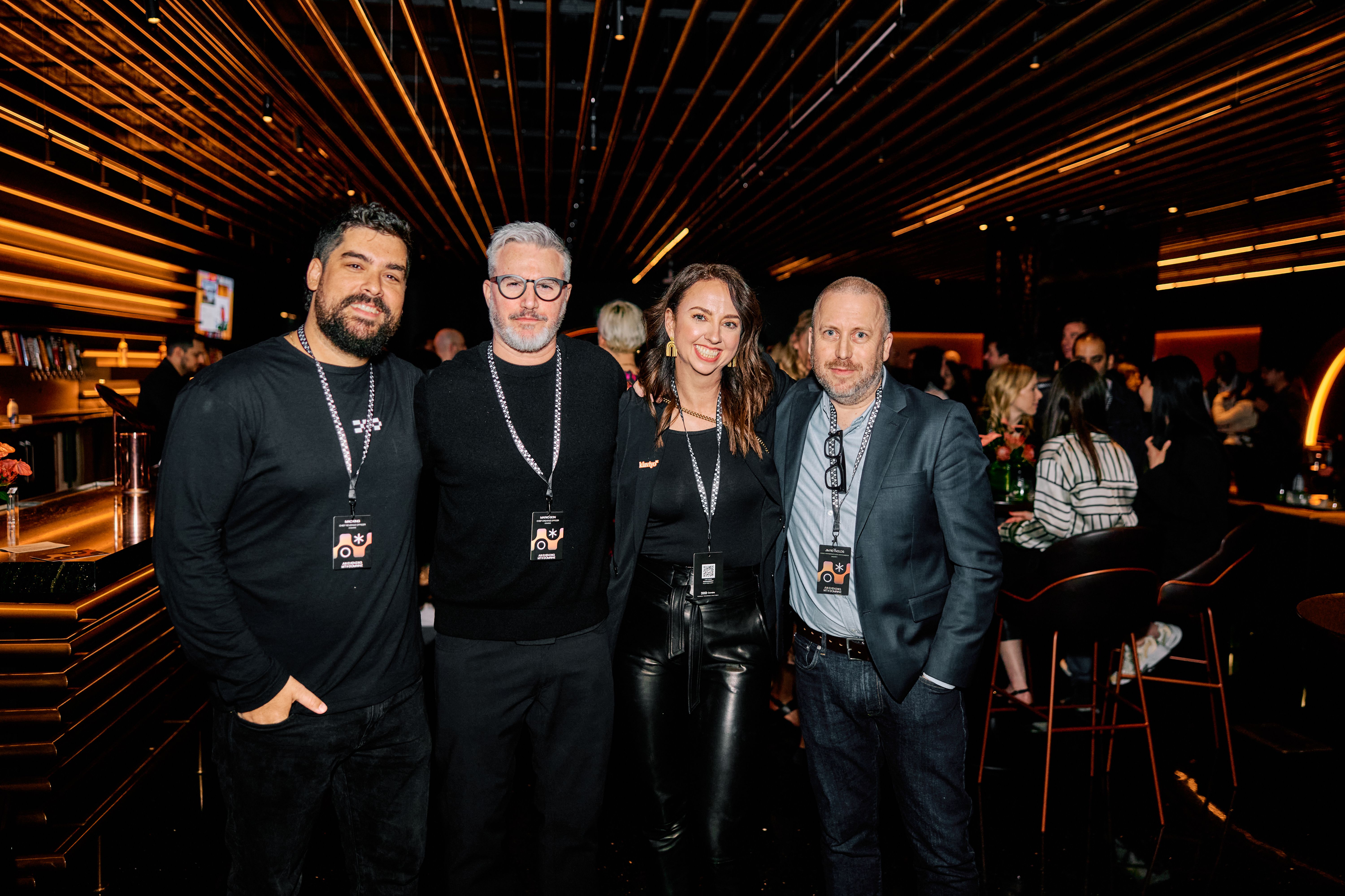 Guests enjoying the event in the Theory Lounge of the Las Vegas Sphere