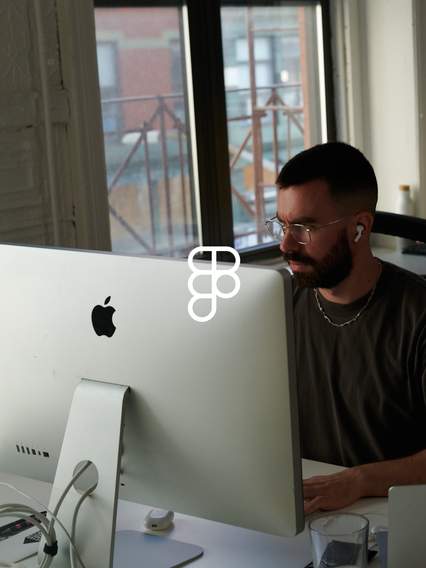 Paul working at his desktop