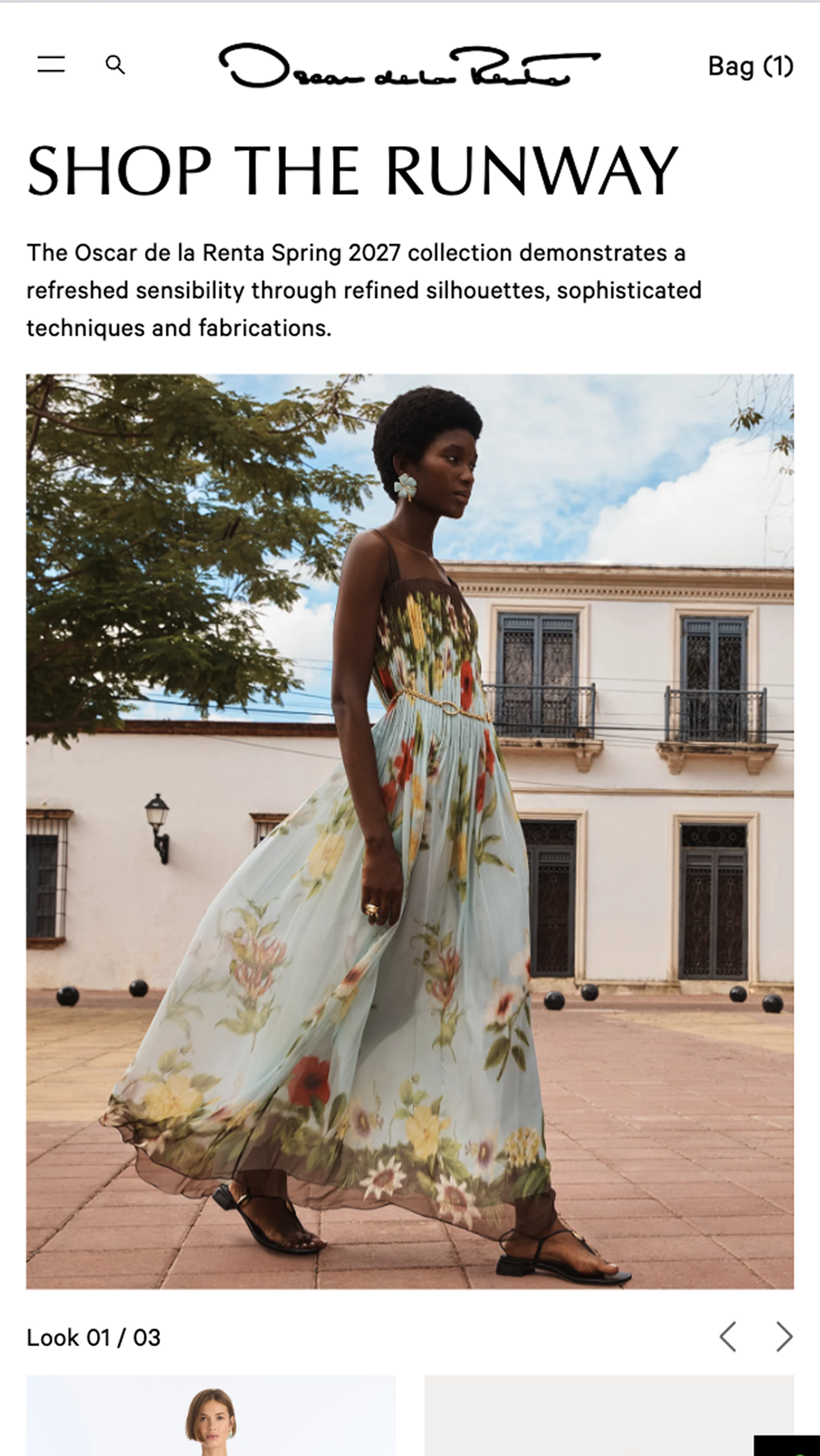 Homepage shop the runway Oscar de la Renta