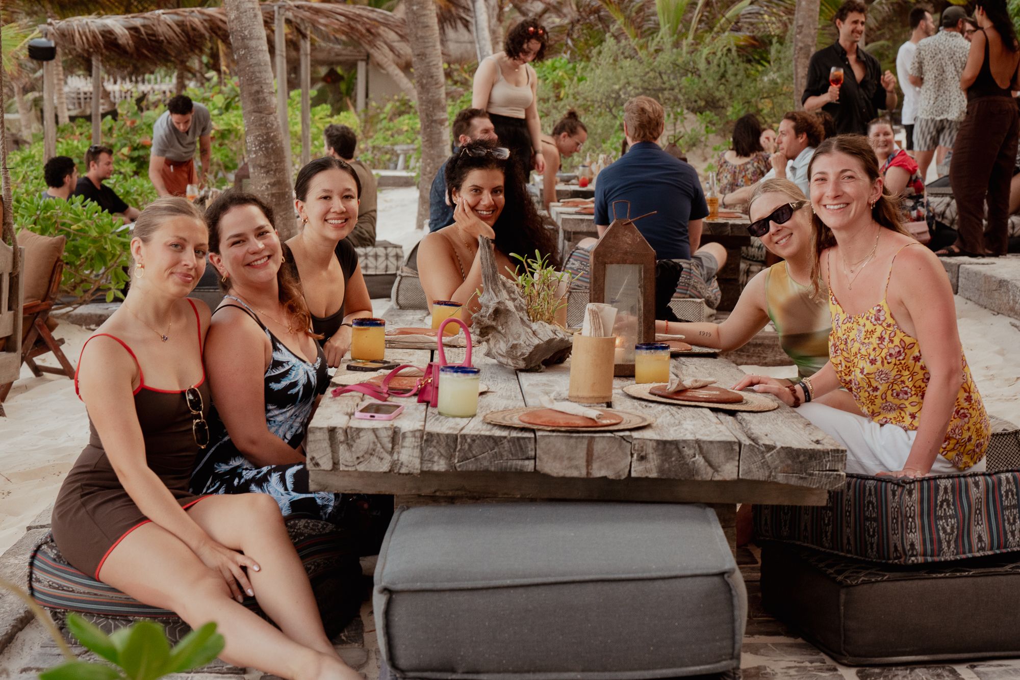 Domaine team members at the resort restaurant