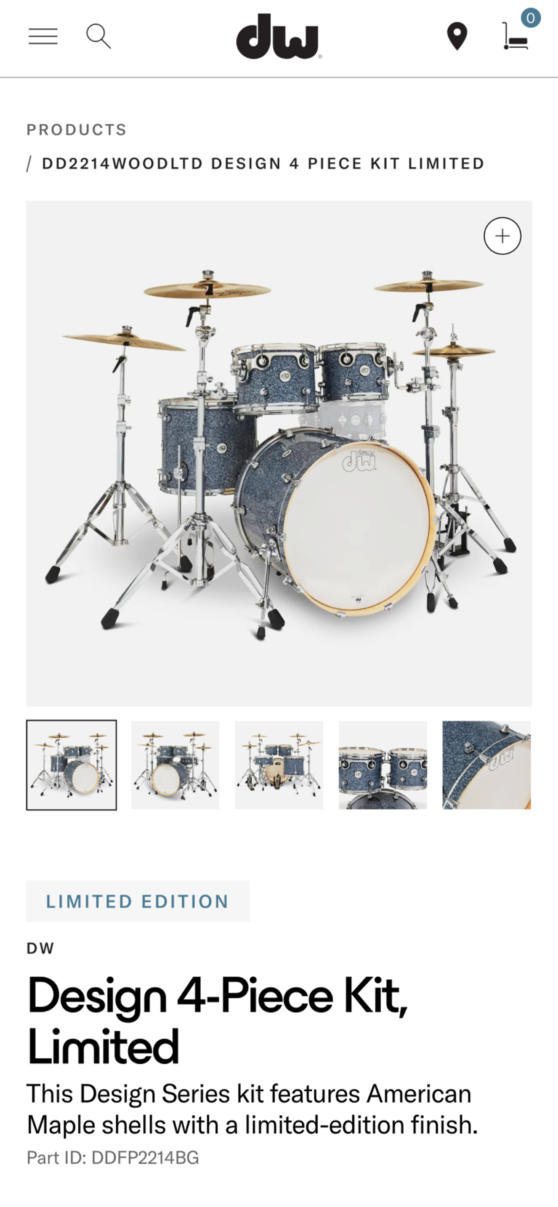 Mobile screenshot of DW Drums PLP