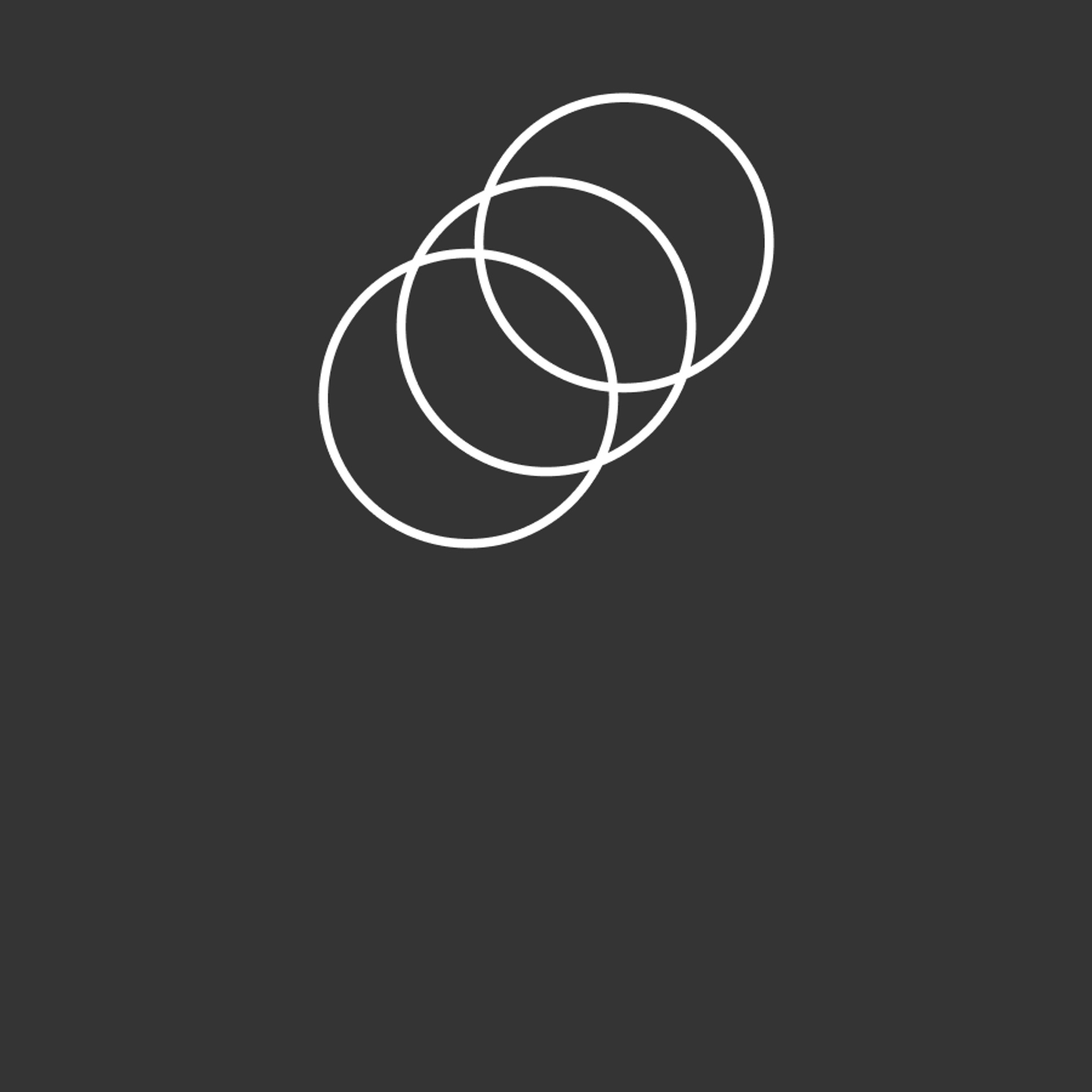 Abstract circles over black background