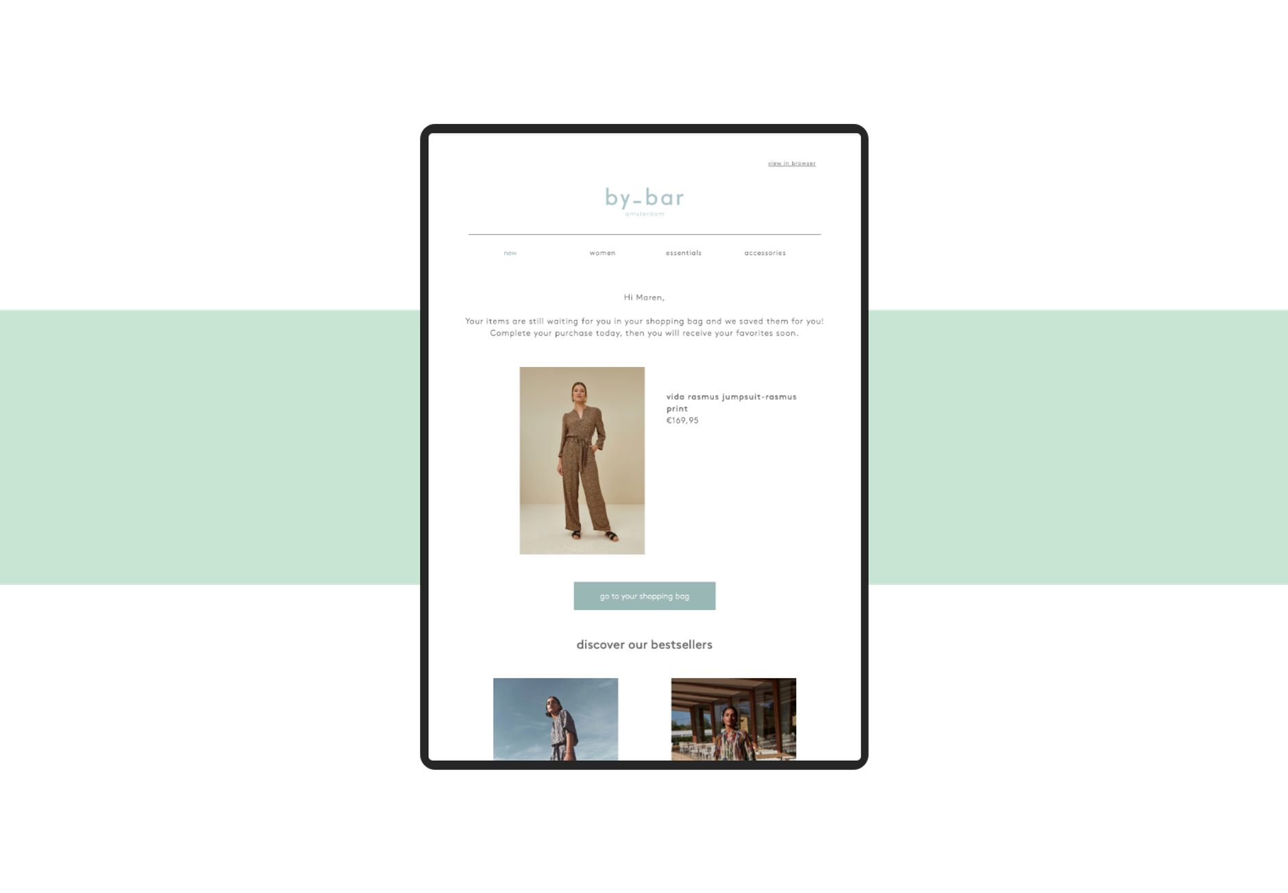 verlaten winkelmandje