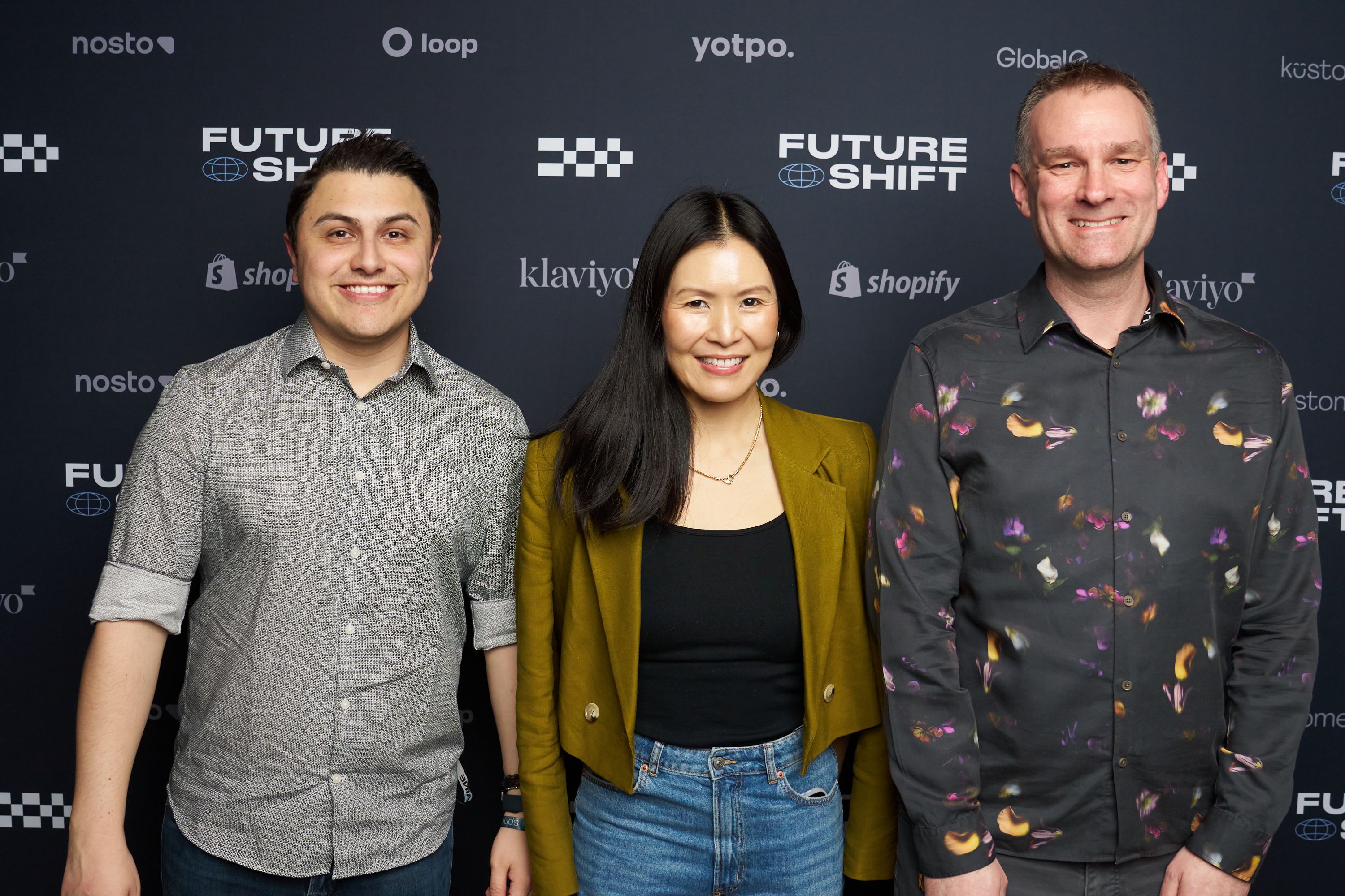 Guests in front of our step & repeat