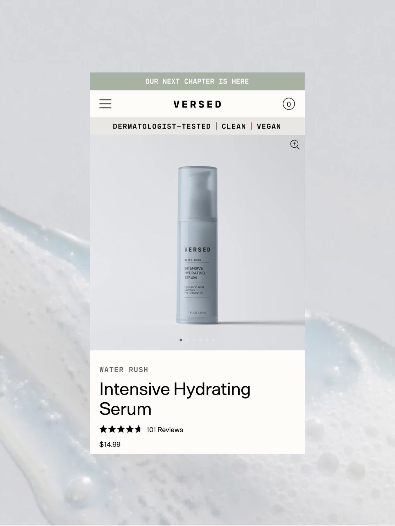 Mobile Screenshot of Versed Product