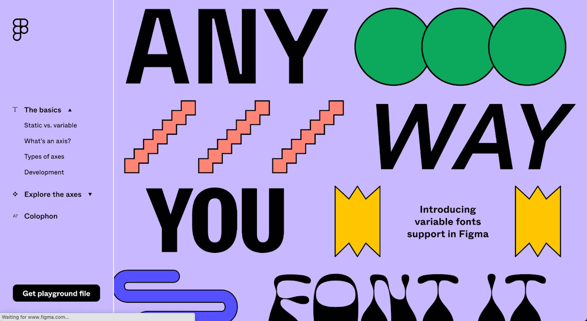 Screenshot of Figma's playground file