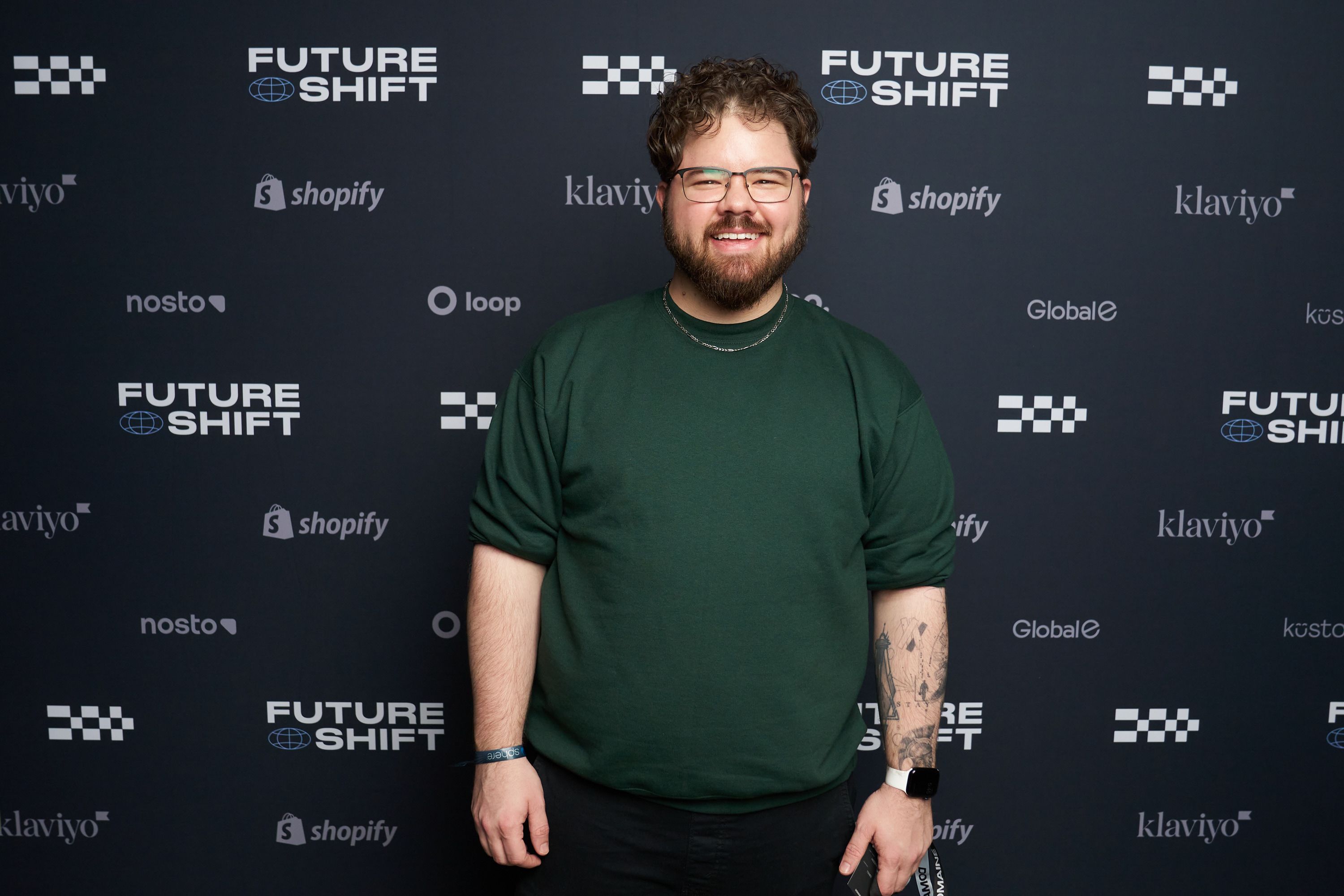 Guests in front of our step & repeat