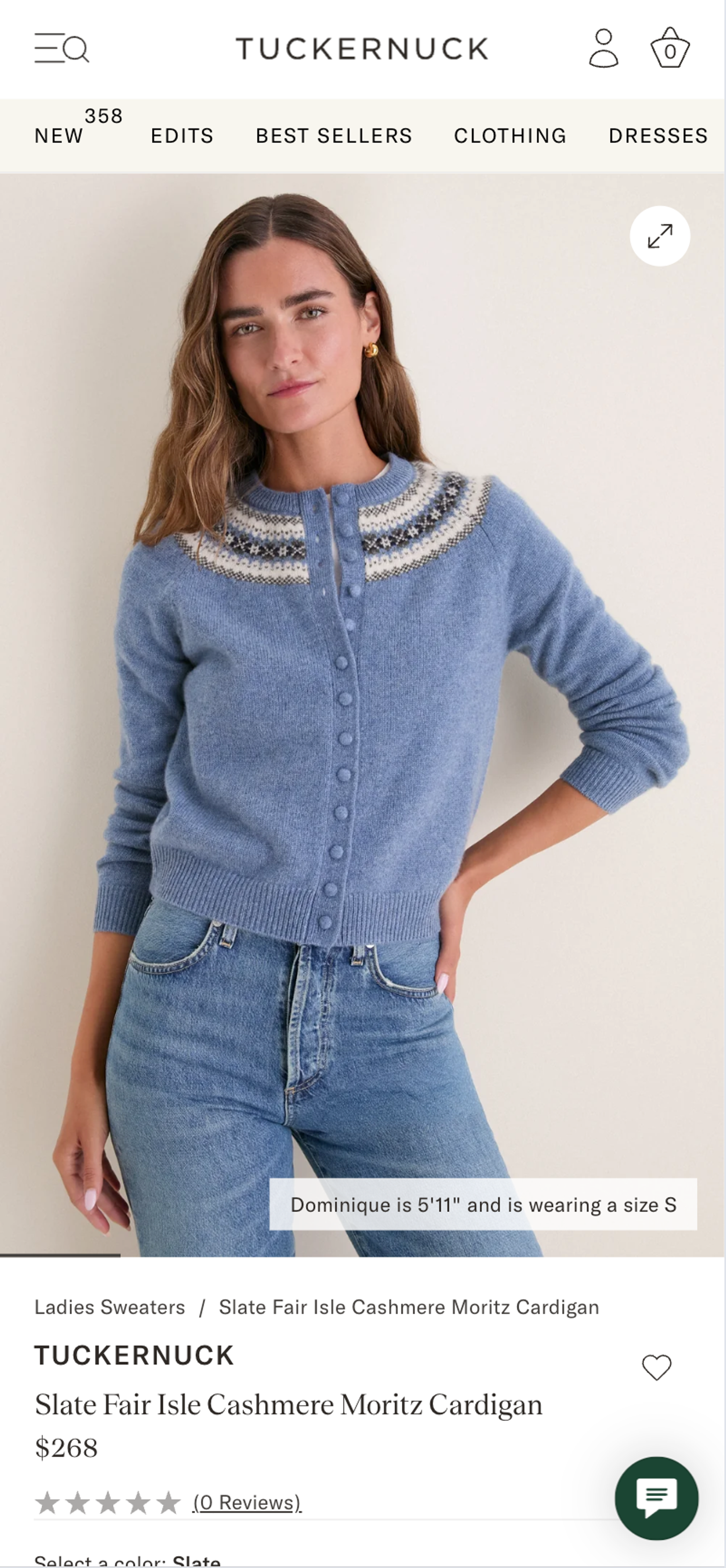 Tuckernuck Cashmere Cardigan blue