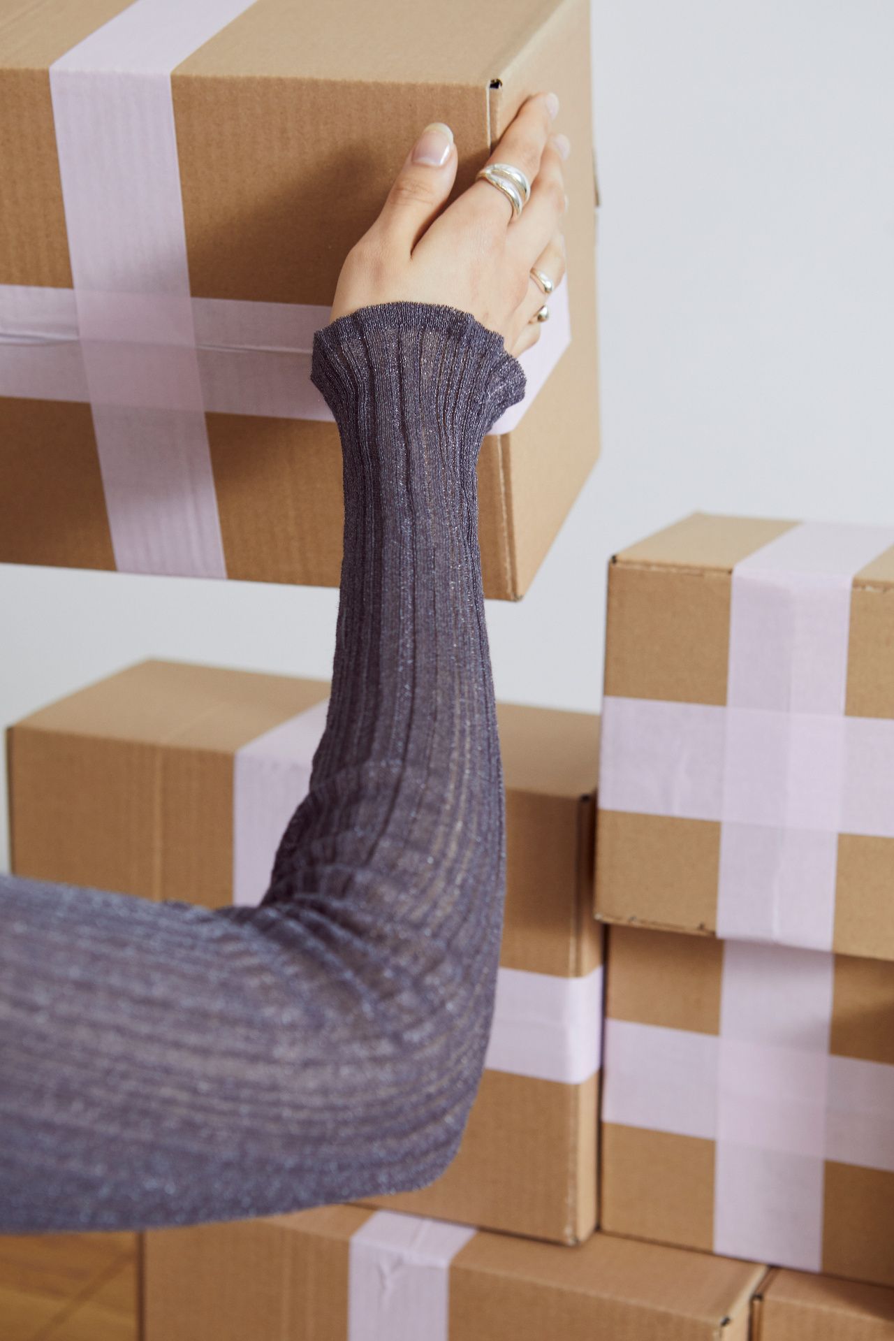 stacking boxes