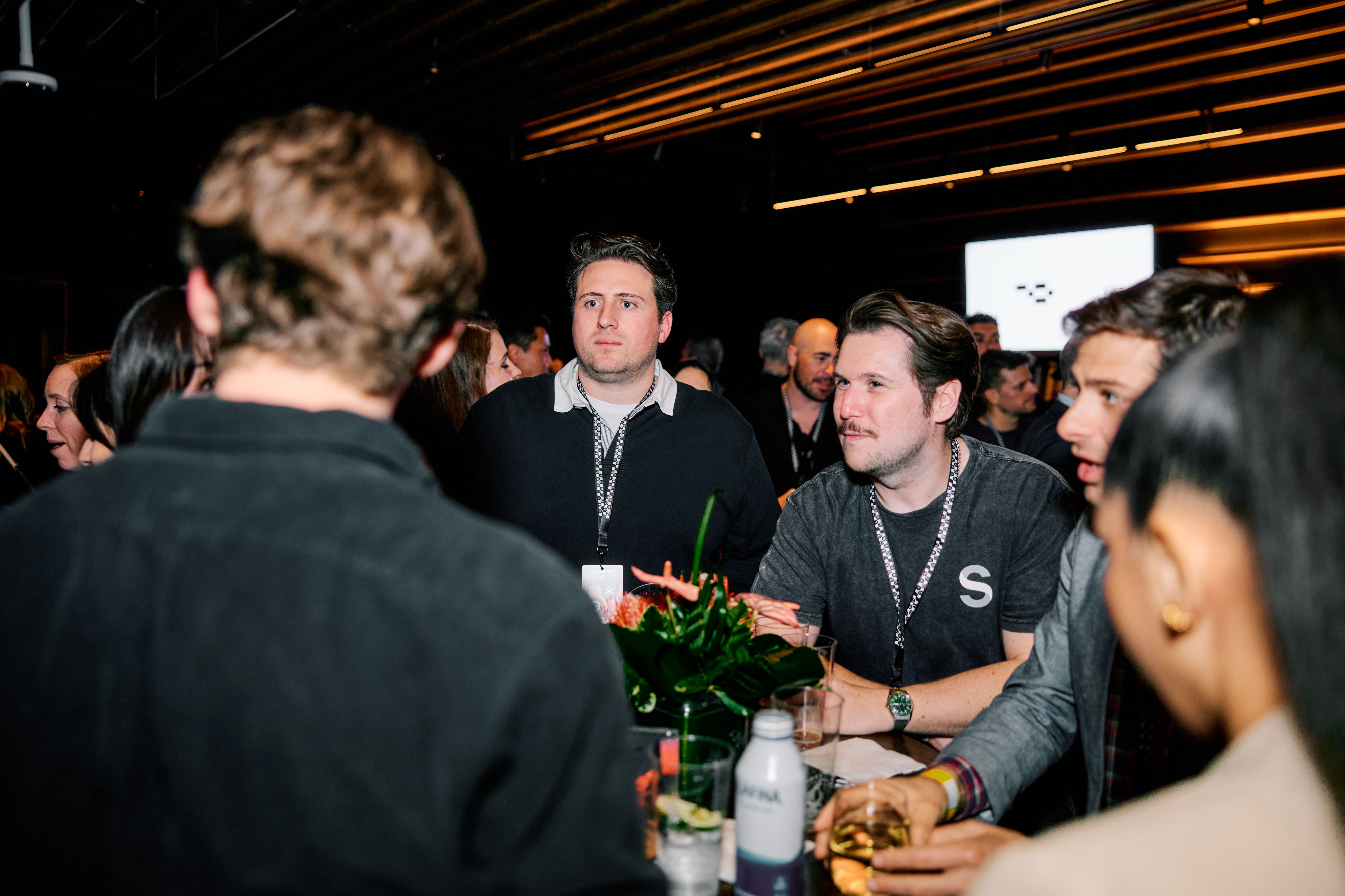 Guests enjoying the event in the Theory Lounge of the Las Vegas Sphere