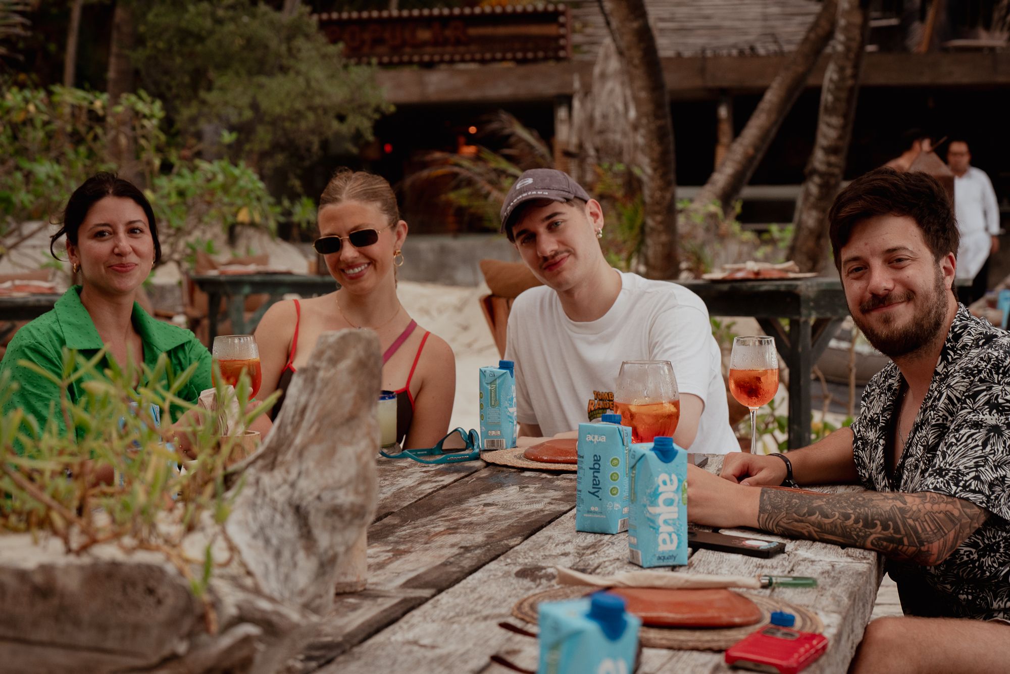 Domaine team members at the resort restaurant