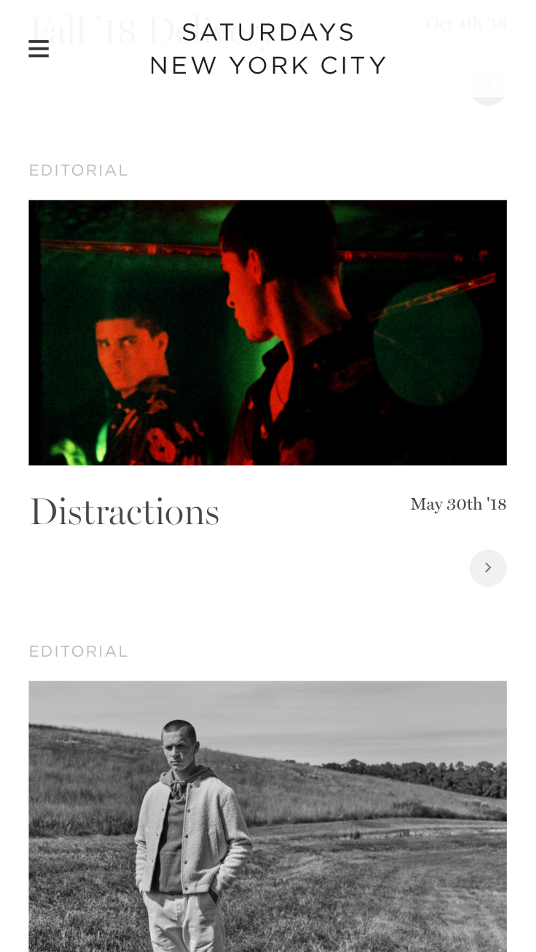 Mobile screenshot of Saturdays NYC's editorial blog