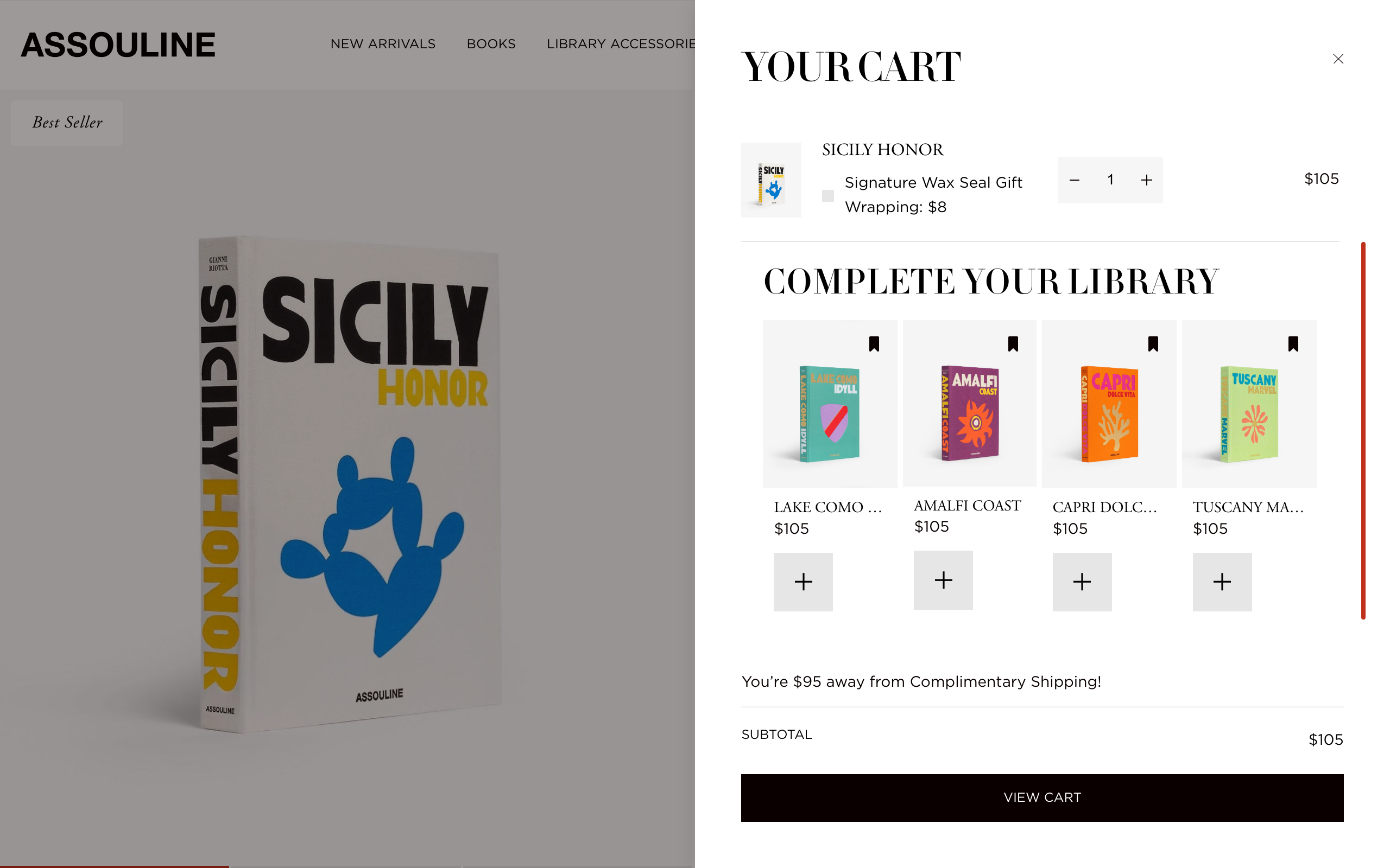 Desktop screenshot of minicart