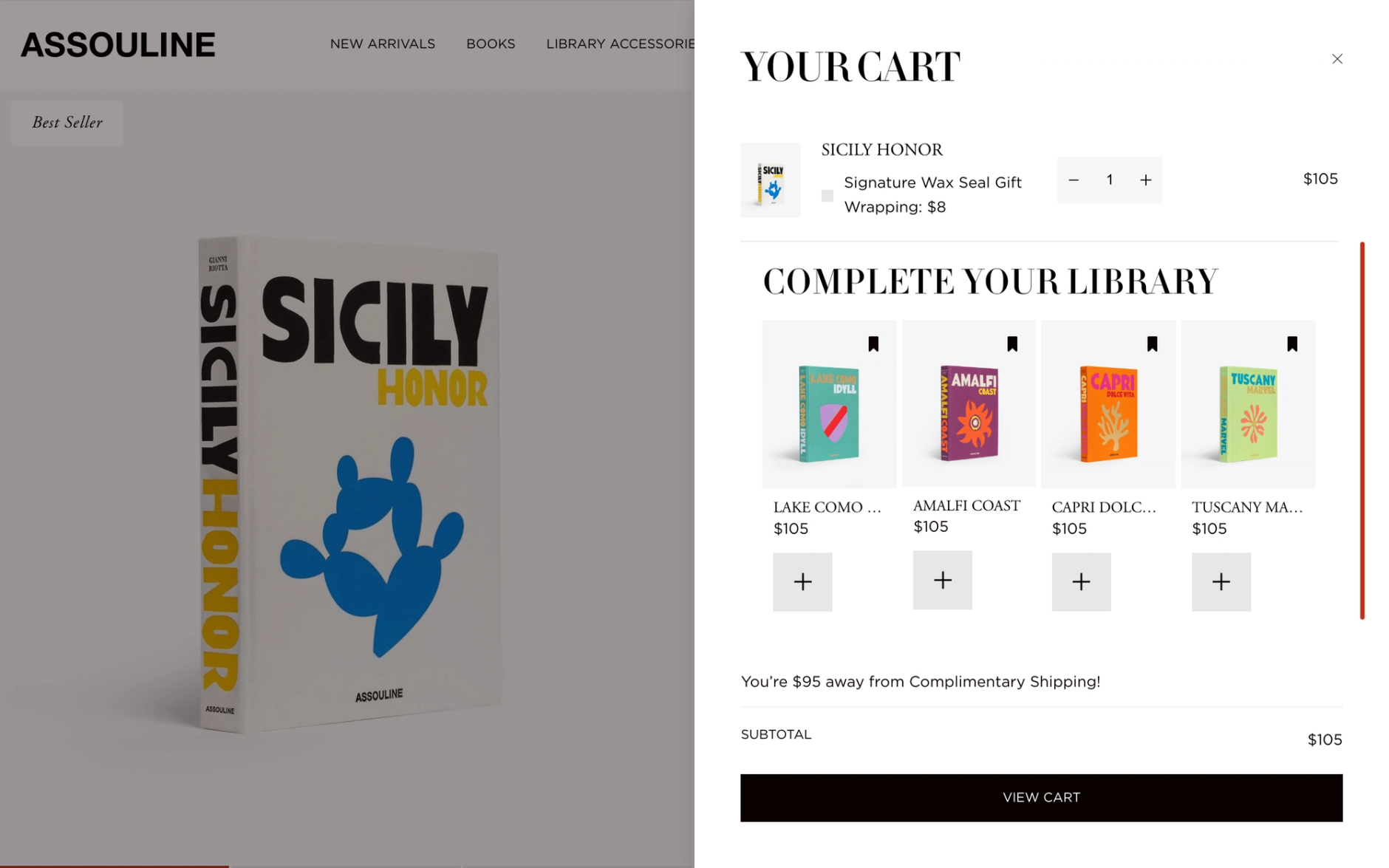 Desktop screenshot of minicart