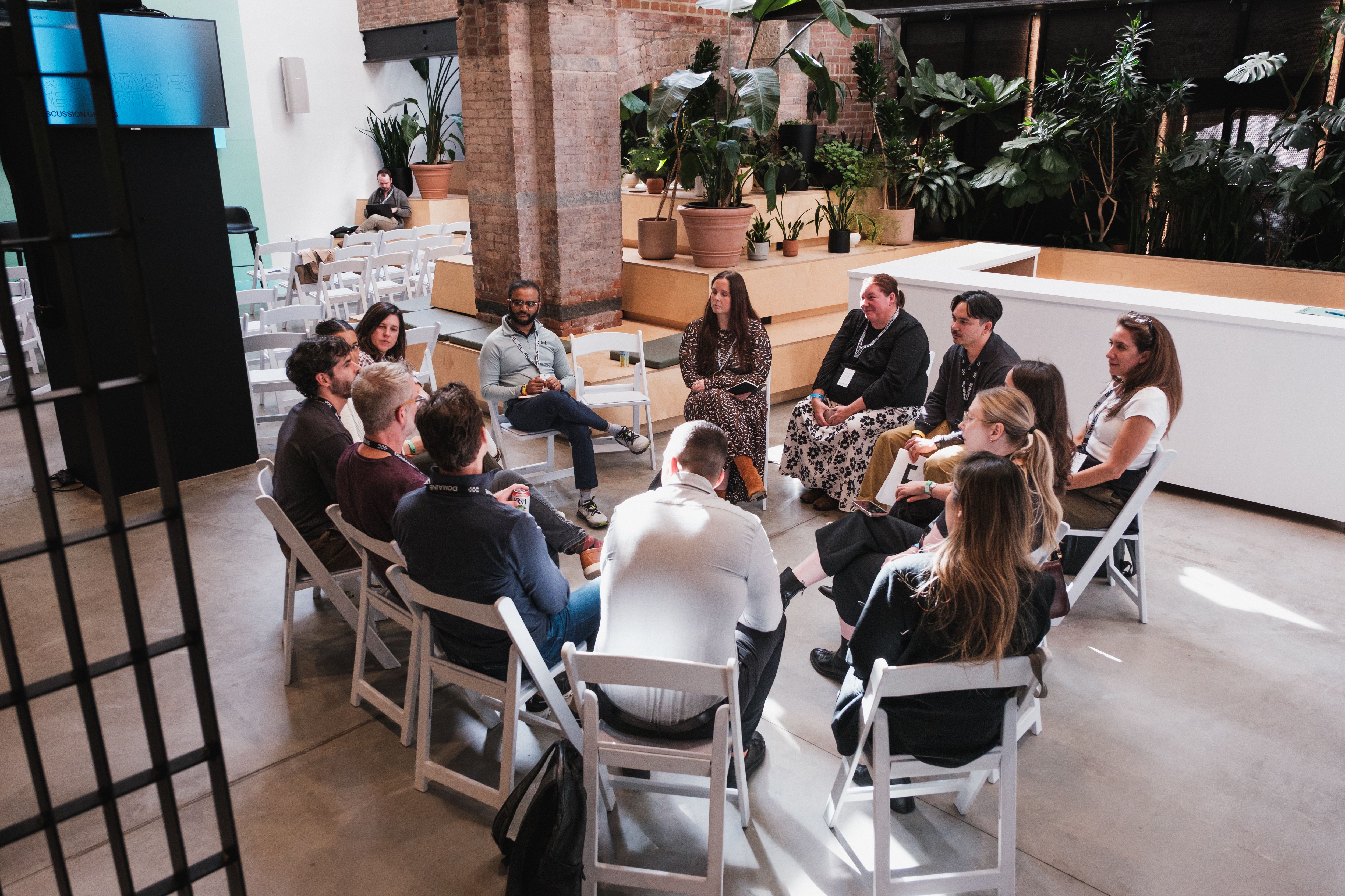 client roundtable at domaine curated