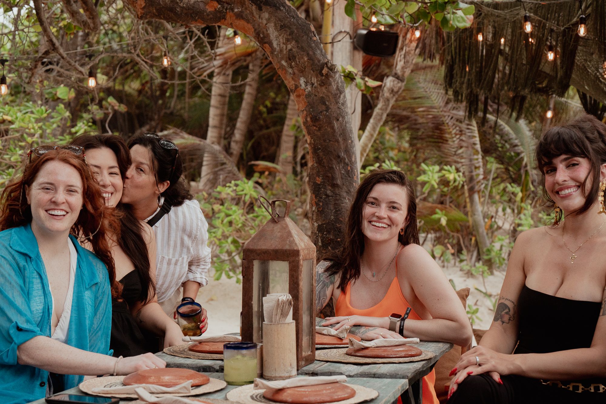 Domaine team members at the resort restaurant