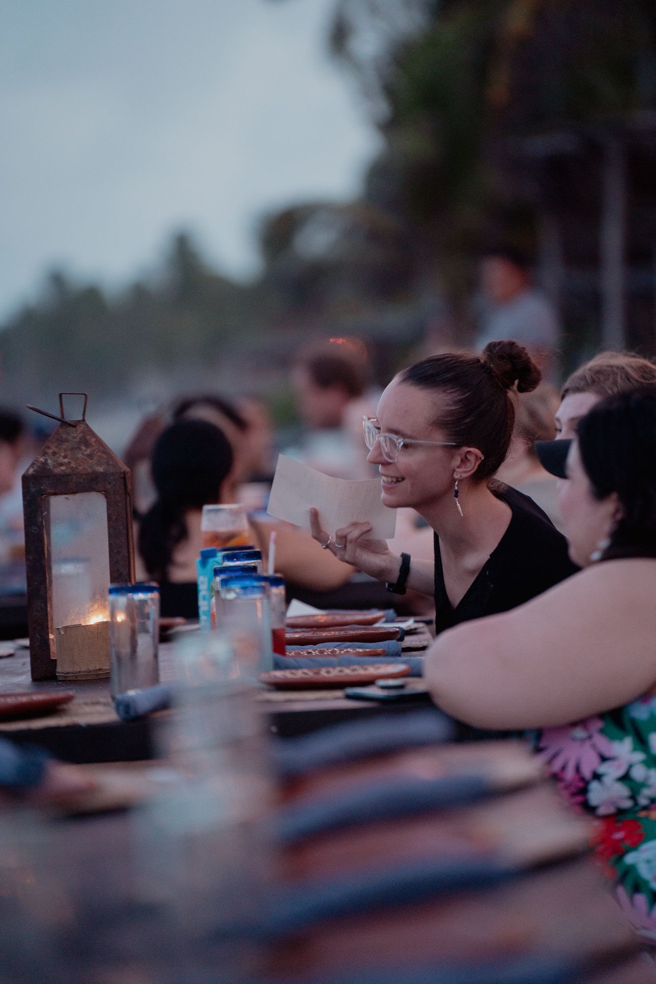 Domaine team members at the resort restaurant
