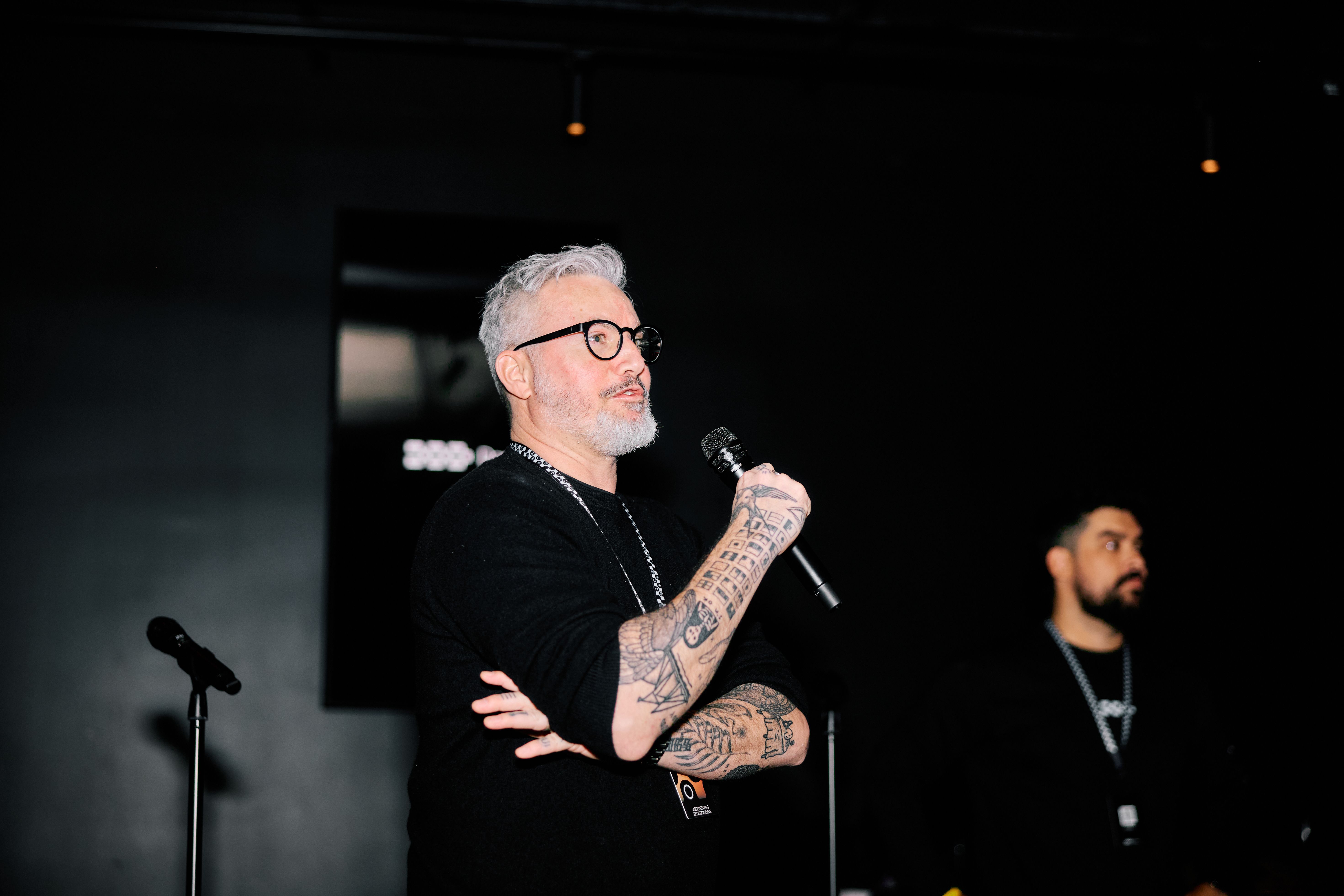 Marko giving a speech