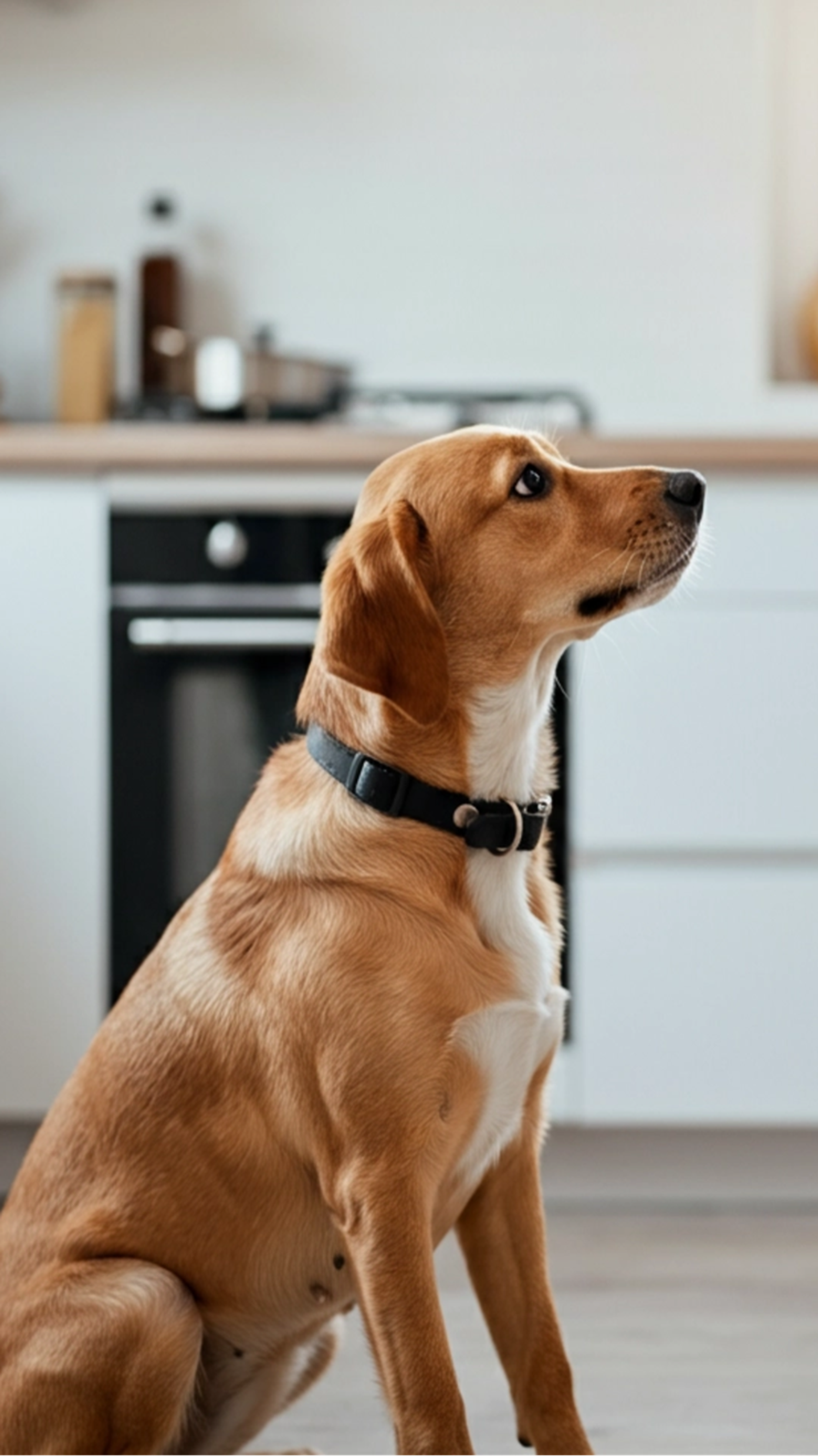 Dog waiting for his/her food